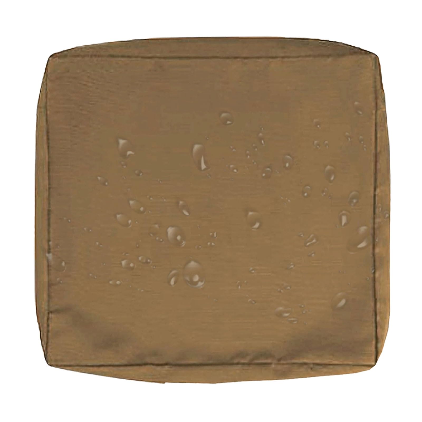 uyeoco 1/2/4-Pack Seat Cushion Covers Waterproof with Zipper, 60x60cm & 50x50cm for Garden Furniture, Seat Pads Cover for Indoor & Outdoor Sofa/Chair Patio Rattan Furniture(Curry,1-PACK_50X45X10CM)