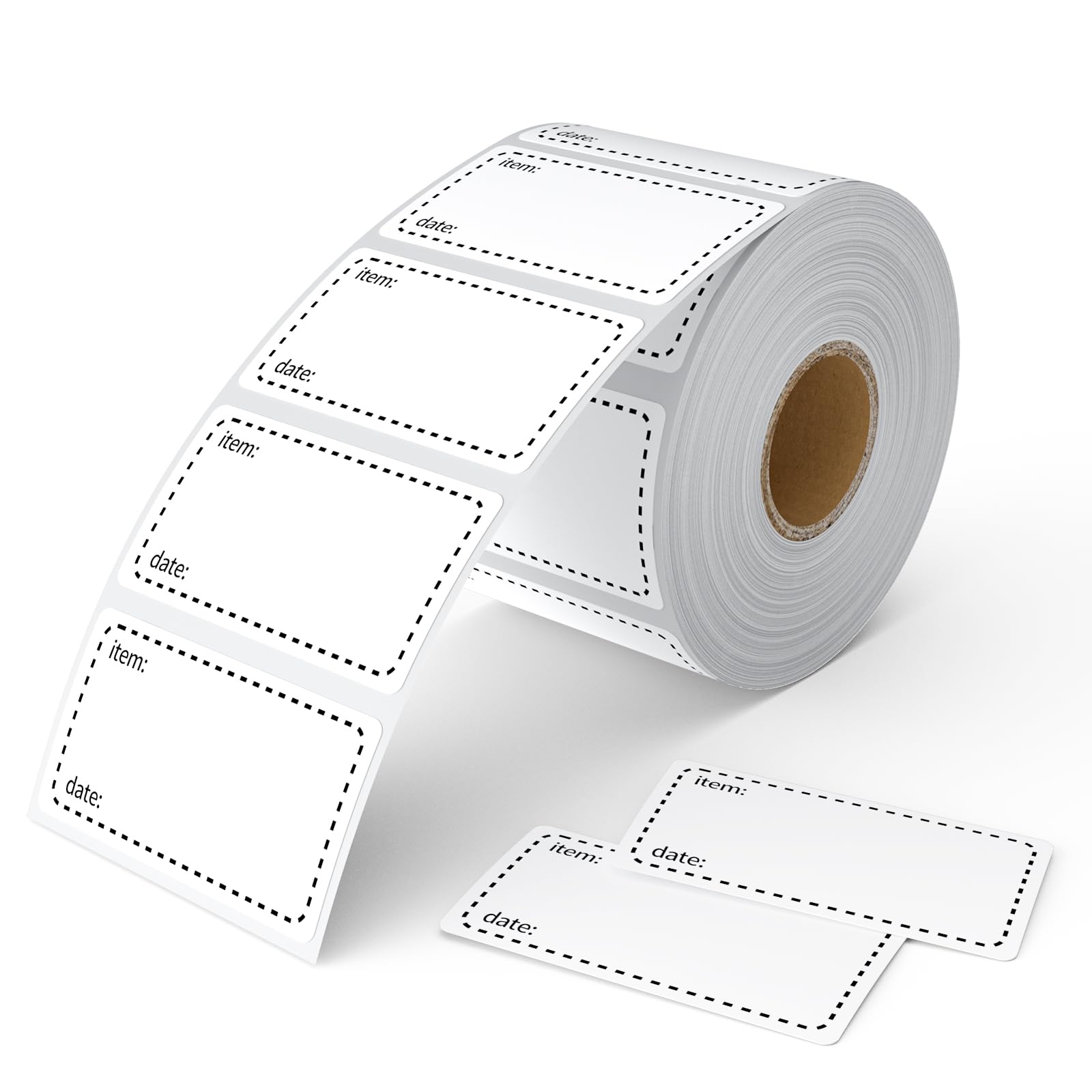 1000 Pcs Freezer Labels, Food Freezer Lables, Removable Food Stickers, Waterproof & Oil-Proof, Sticky Labels On a Roll, Easy Peel Off and Easy to Write for Freezer, Containers, Jars