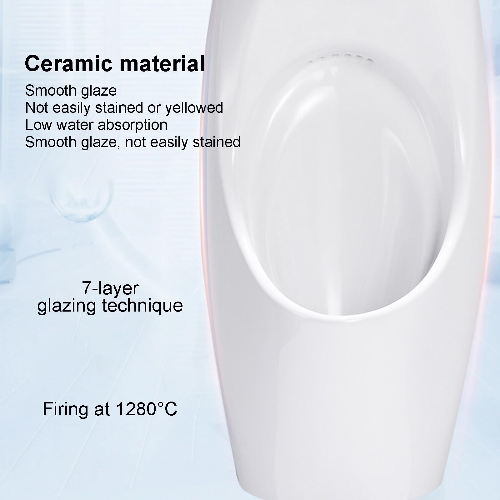 Urinario Cerámico de Pared con Lavabo Integrado, Ahorro de Agua, Descarga Completa, Fácil de Limpiar, 74×36×36 cm, Para Baño