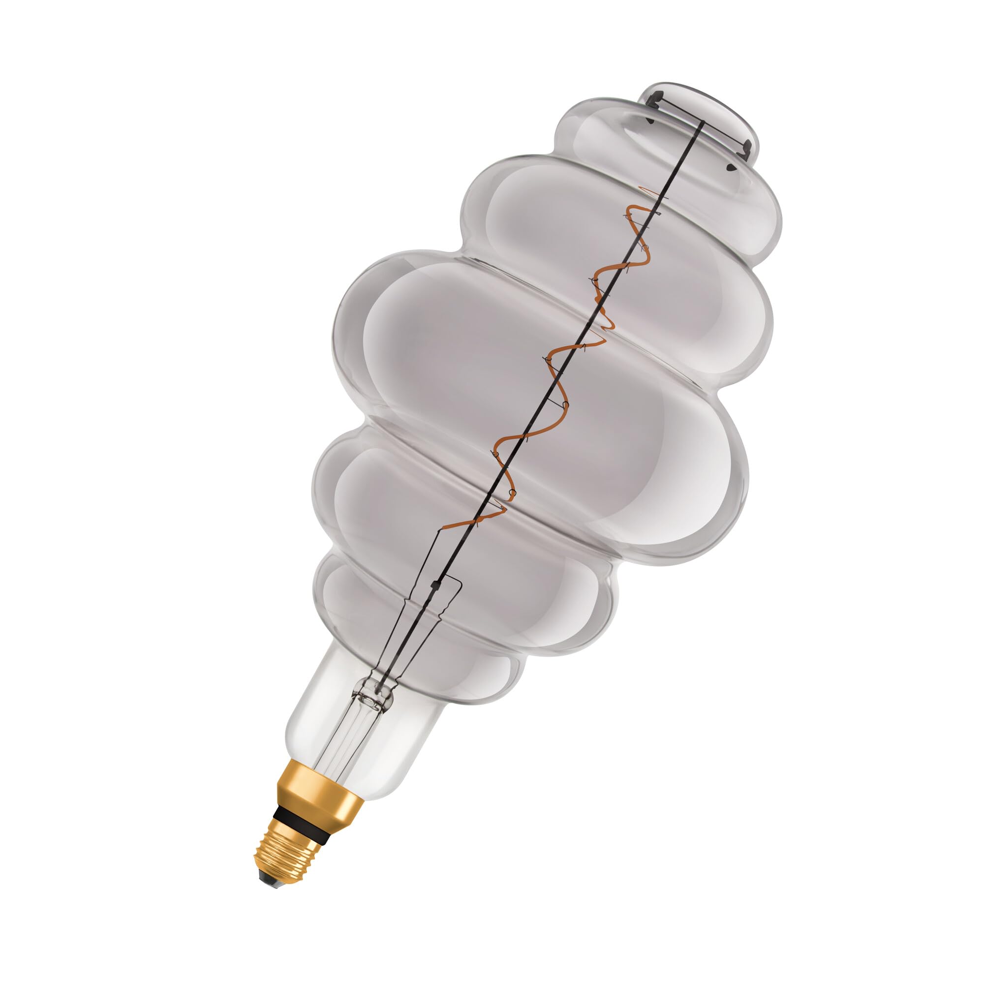 Osram Lamps 1906 LED-Lampe mit Smoke-Tönung, 4,8W, 100lm, Bienenstock-Form mit 200mm Durchmesser&E27-Sockel, warmweiße Lichtfarbe, dimmbares Filament, bis zu 15 Stunden Lebensdauer, 4058075761056