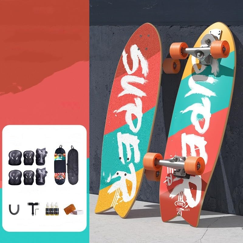 Skateboard Children Beginners Adult Professional Surfing Snowboard luchong Pedal-Free Skateboard