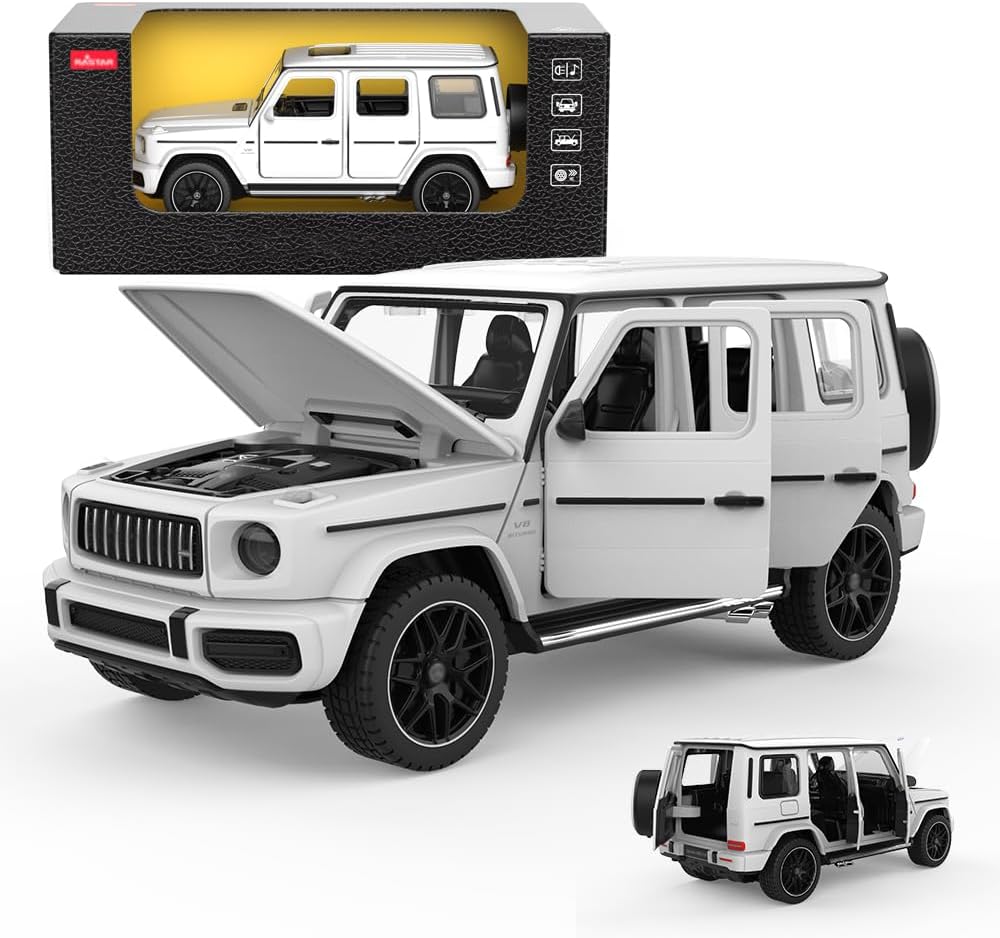 1:32 Off Road Diecast Model Cars for Mercedes AMG G63, Zinc Alloy G Wagon Pull Back Toy Car with Openable Doors and Hood for Adult Kids Boys Gift, Black