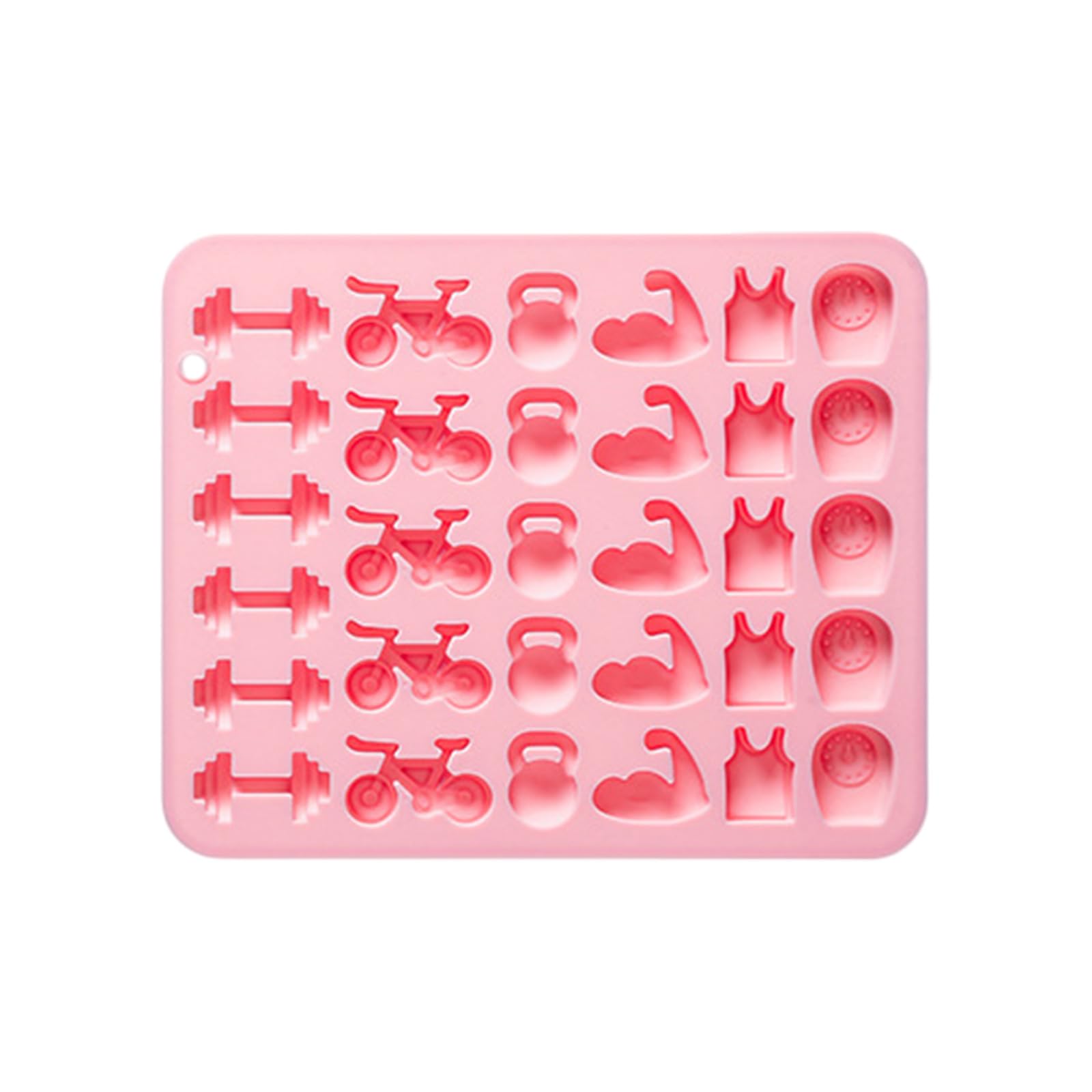 Yjcnelcr Equipment Theme Ice Maker 11 Cavities Fitness Patterm Silicone Cake Molds for Making Ice Chocolate Candy Cocktails Baking Cast