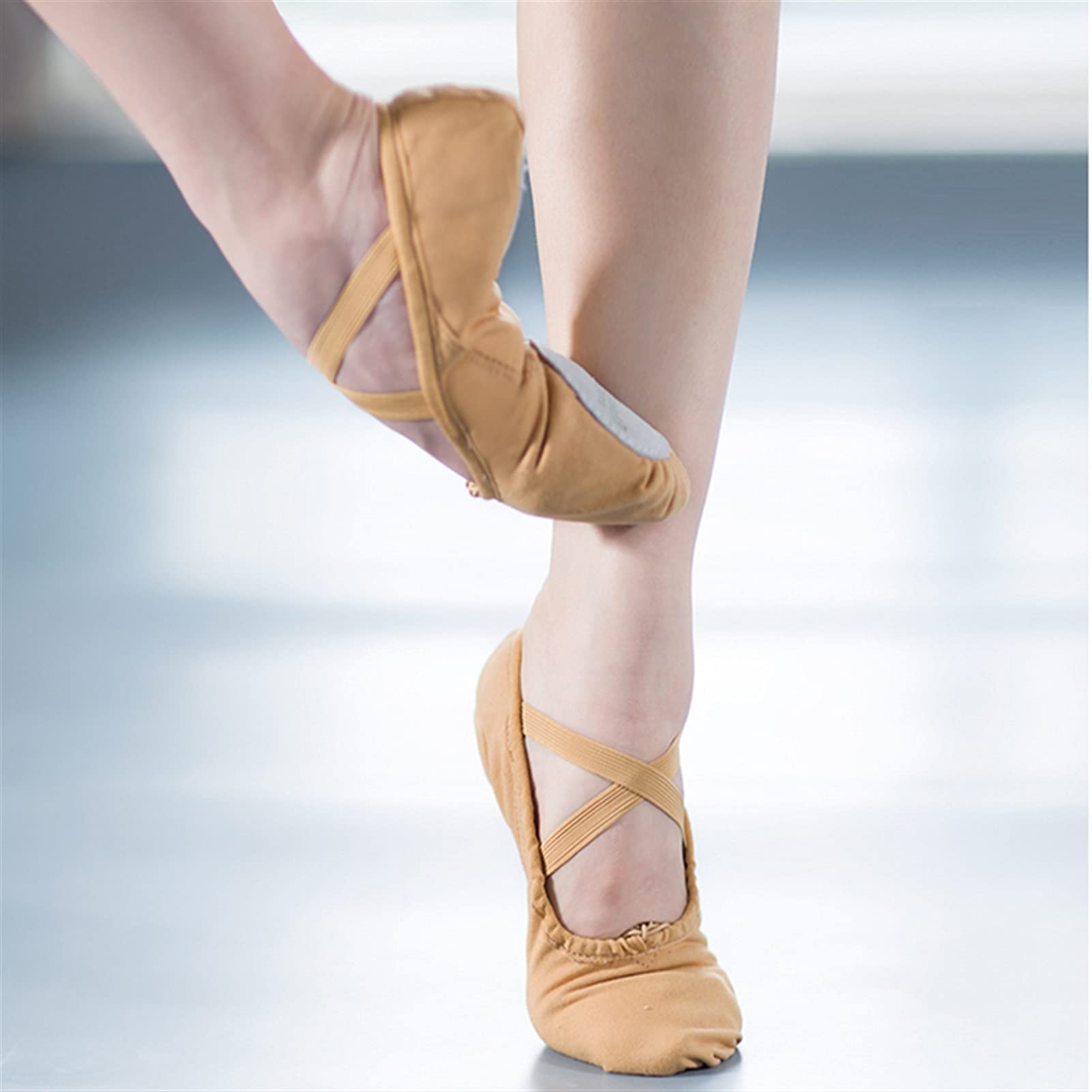 Scarpe da Ballo 2 Paia Scarpe da Ballo per Bambini Pantofole da Ballo Scarpe a Punta Balletto Esercizio Ragazze Ballerine morbide Suola Divisa Scarpe da Ballo in Tela di Base 156 (Rosa 41 EU)