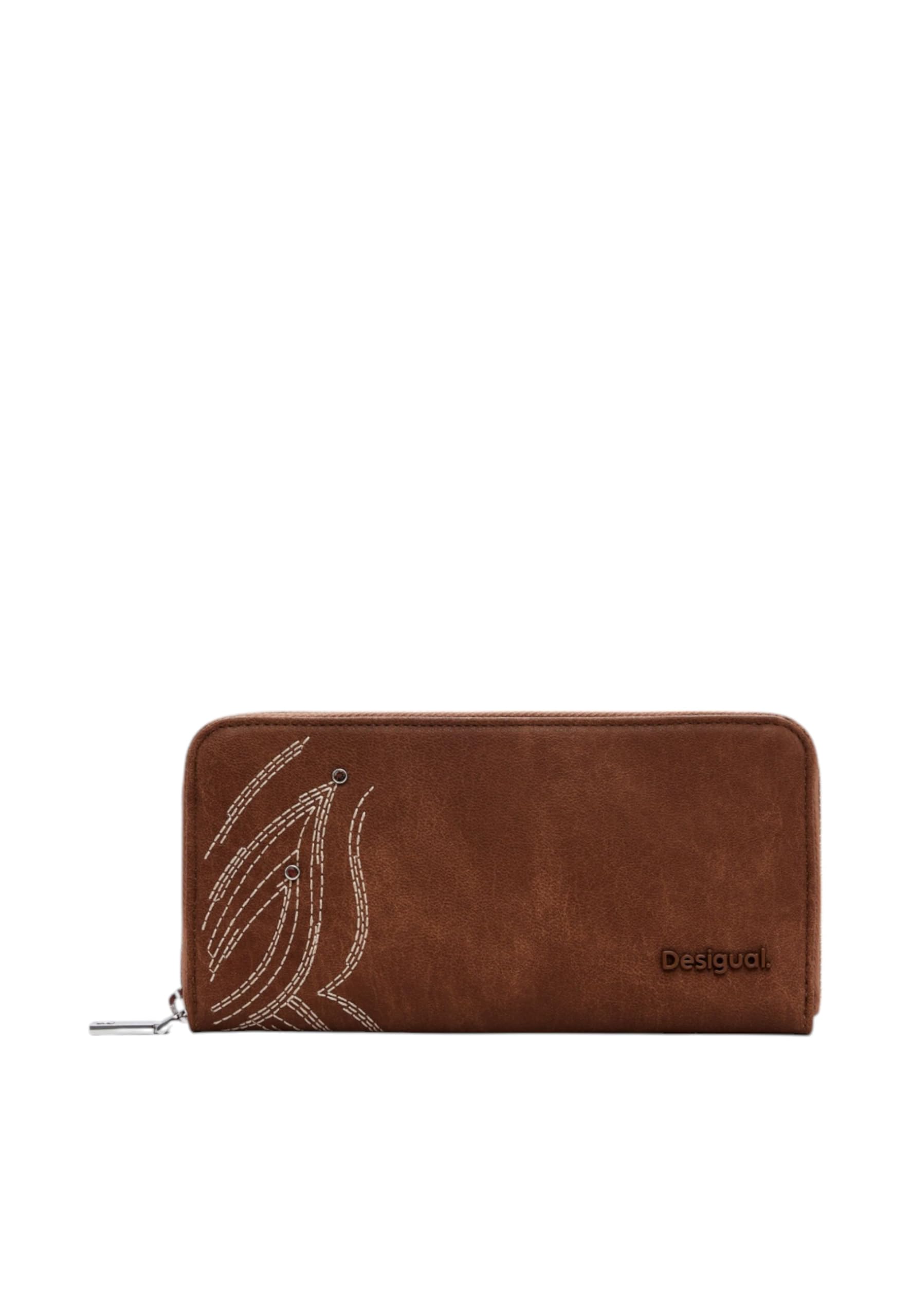 Desigual Women's Mone_Goodall Sand Fiona Bi-Fold Wallet, MARRón, 20.5