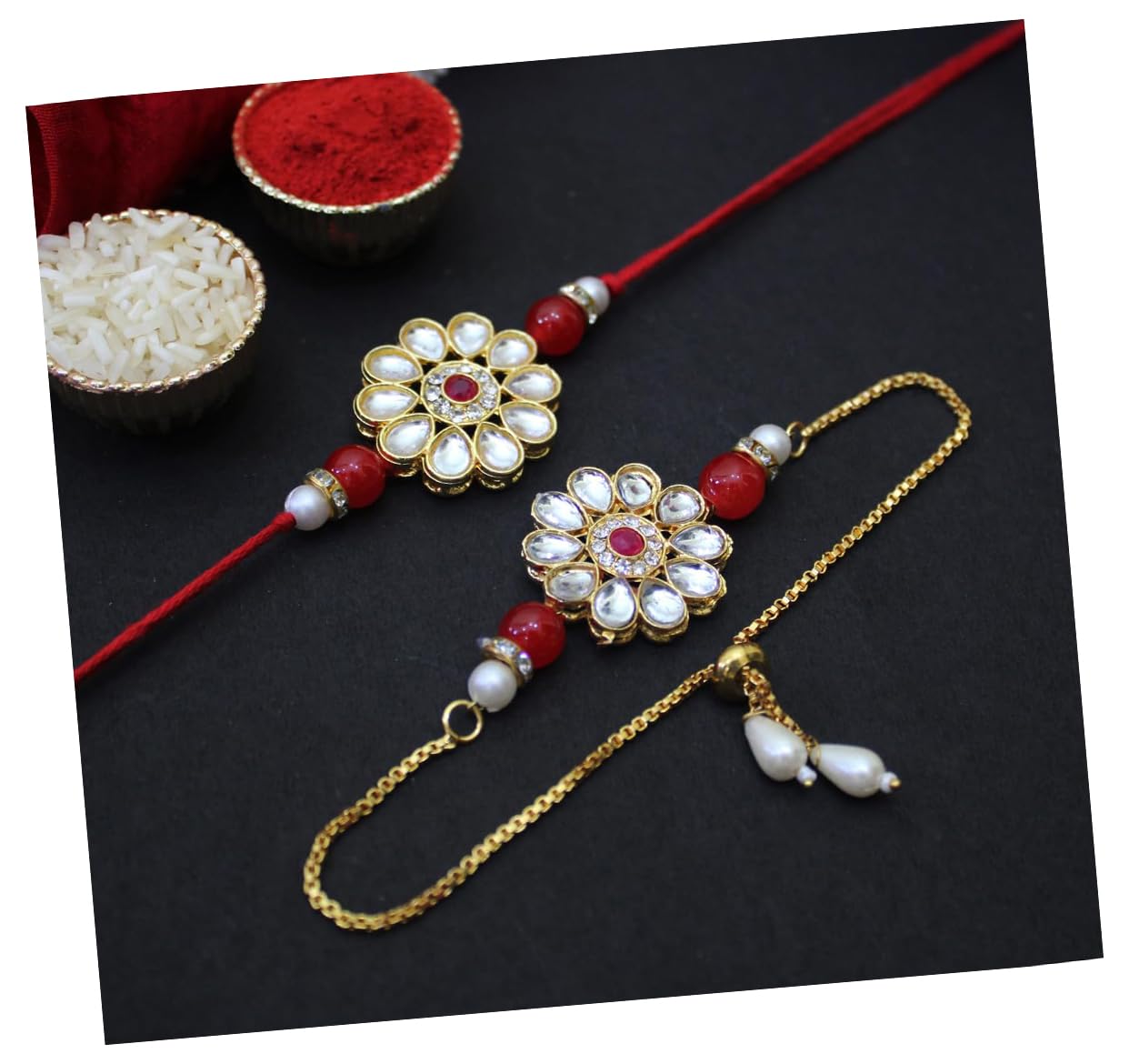 See full amazon price history chart for UrbanShilp Rakhi for Brother and Bhabhi Lumba Floral Rakhi Kundan Bracelet Rakhi for Bhaiya Bhabhi Raksha bandhan Couple Pearl Rakhi Set of 2 Rakhi with Roli Chawal For Unisex Adult UrbanShilp Rakhi for Brother and Bhabhi Lumba Floral Rakhi Kundan Bracelet Rakhi for Bhaiya Bhabhi Raksha bandhan Couple Pearl Rakhi Set of 2 Rakhi with Roli Chawal For Unisex Adult (B0D72ZBZ35) Amazon Price History, Amazon Price Tracker