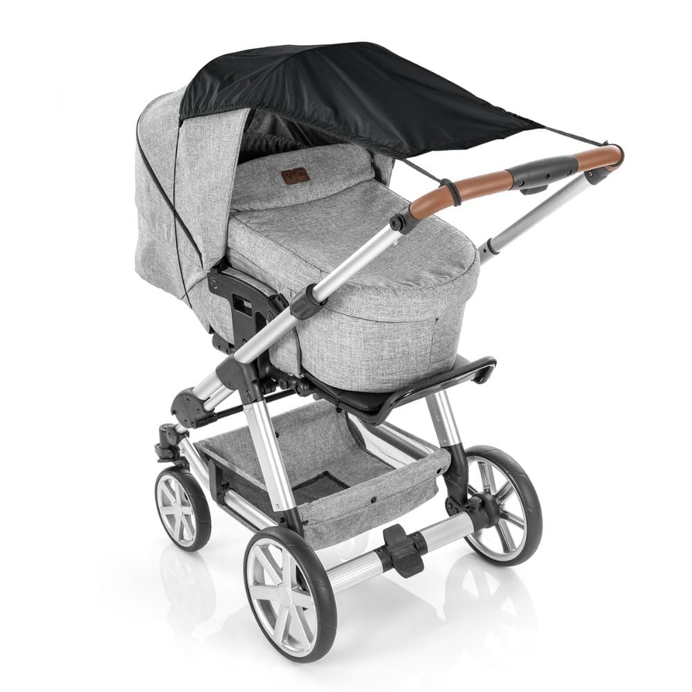 reer ShineSafe Sonnensegel für den Kinderwagen, Sonnenschutz für viele Modelle, schwarz