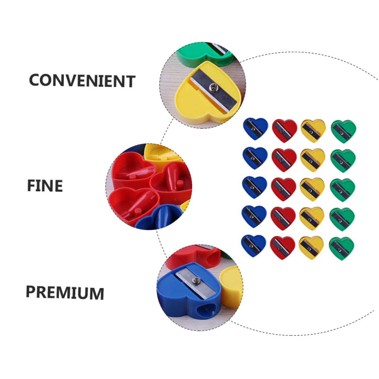 Housoutil 60Pcs Single Hole Pencil Sharpener Compact Lightweight for School Office Design for Students and Makeup Artists Multi Color Mix