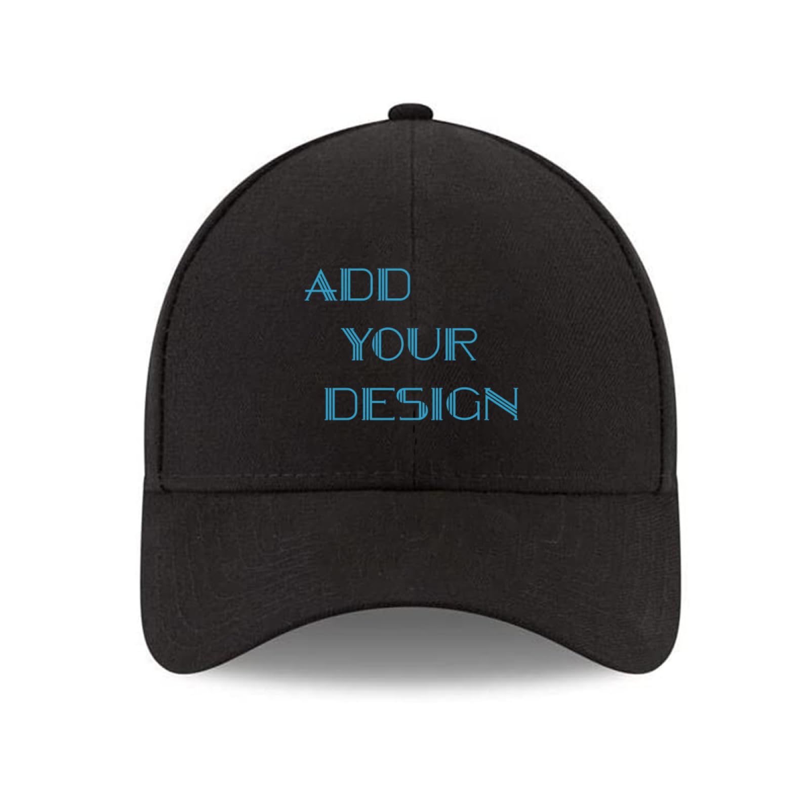 Miujonvy Men's Black Classic Dad Hat Add Images/Text Sport Caps