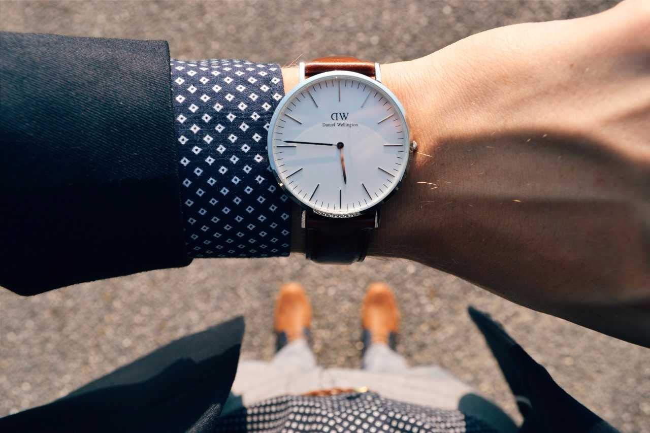 Daniel Wellington Classic St Mawes, Braune/Silber Uhr, 40mm, Leder, für Herren