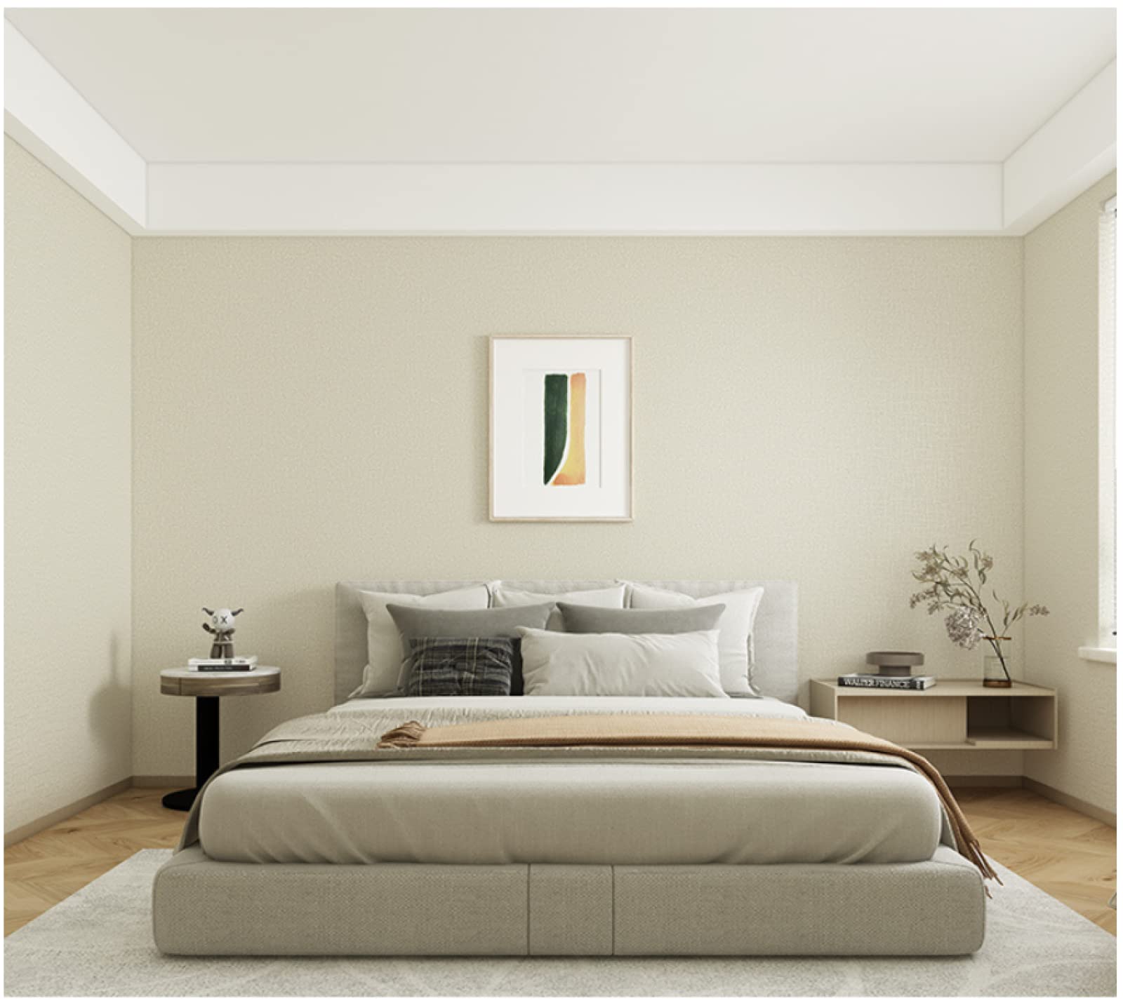 Donkergroen vliesbehang modern minimalistisch pure kleur behang 3D groen behang voor woonkamer slaapkamer tv achtergrond muur - 0,53 m x 9,5 m