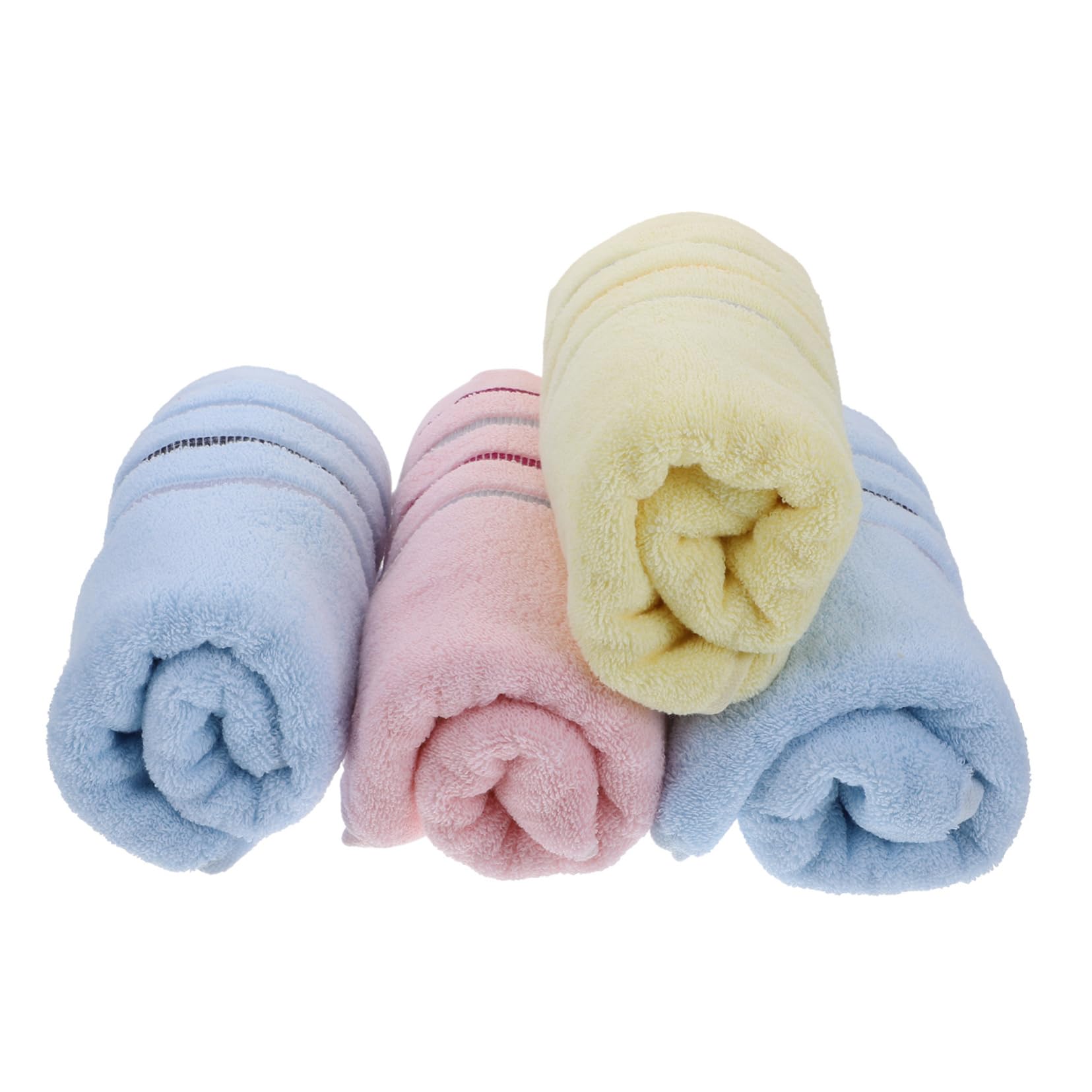 Serviettes de bain coton Homoyoyo : set de 4 pièces assorties durables