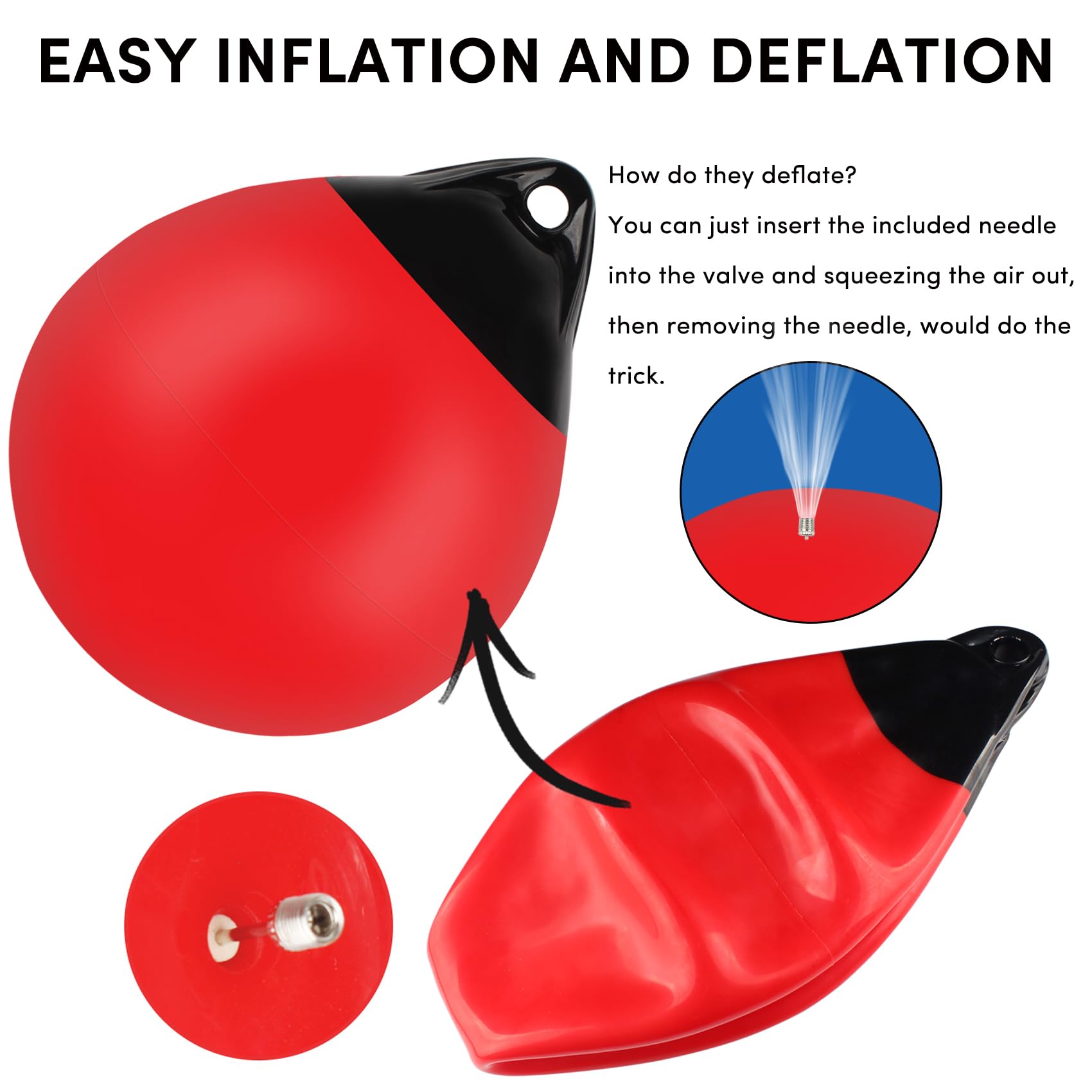 VEITHI 1 Pack Boat Buoy Ball Anchor Buoy Round Boat