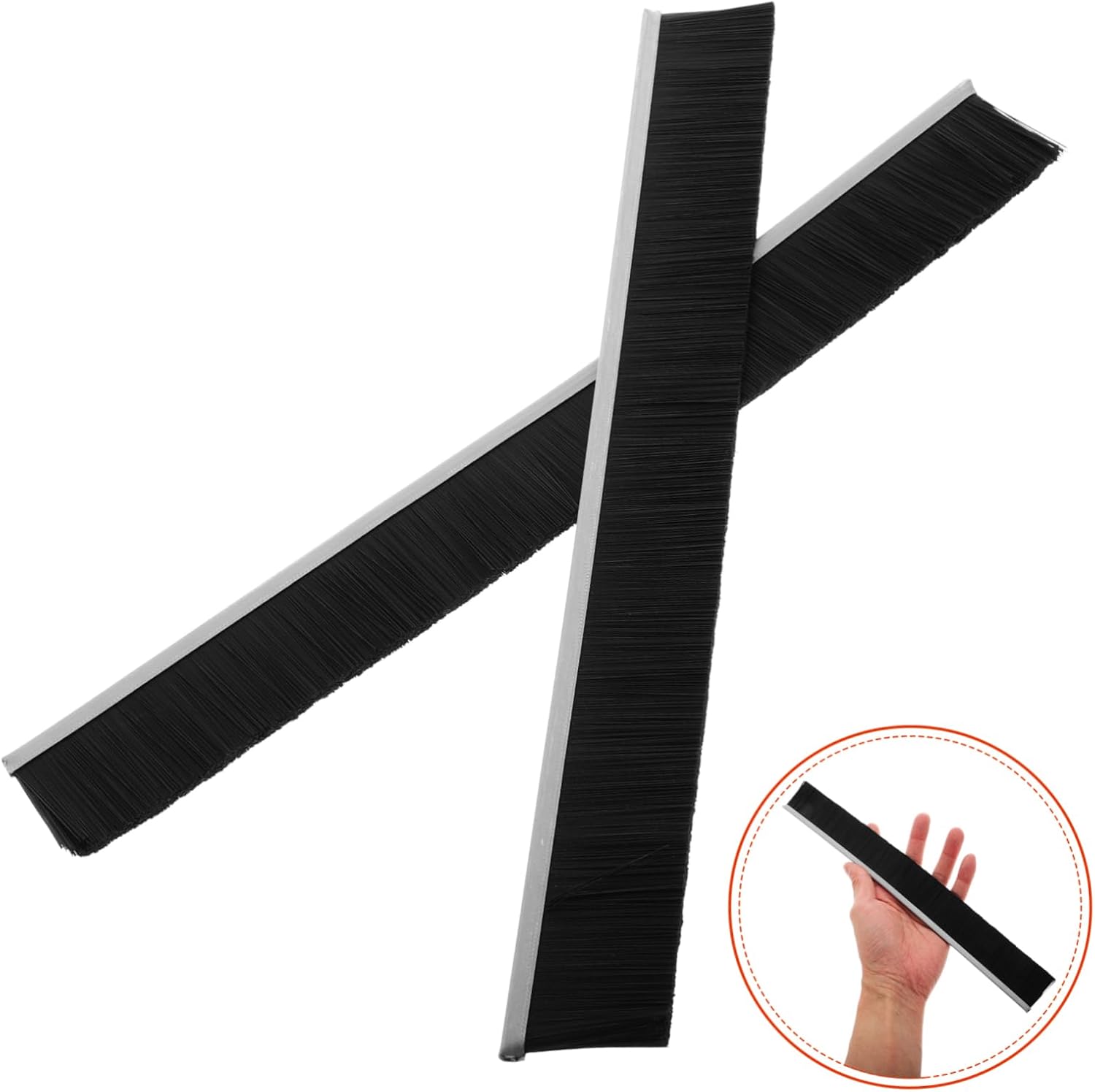 2pcs Mailbox Bristle Cleaner Seal Strip Durable Nylon Brush for Dust Moisture Prevention Easy Installation for Office Home Mailbox Use