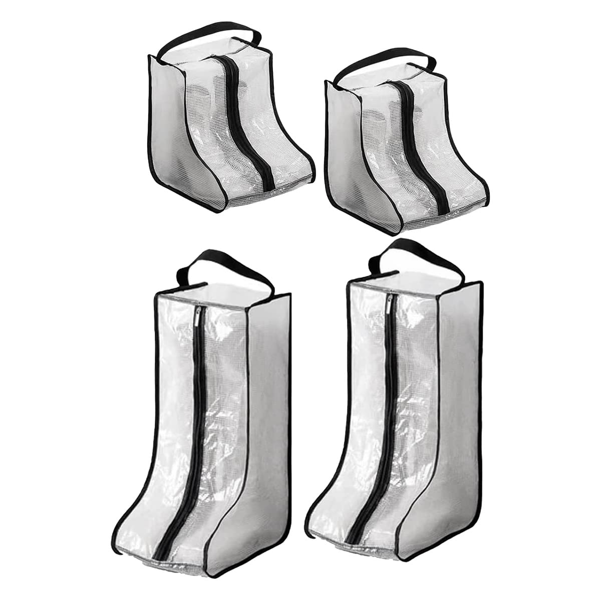 Kopinma 4pcs Aufbewahrungstasche, Tragbare Schuhbeutel, Staubdicht Schuhtasche für 2 Hoch + 2 Kurz, Schuhtaschen Organizer für Reisen Oder Zuhause-Aufbewahrung