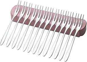 10 pçs de aço inoxidável garfos de frutas garfos de sobremesa adorável mini conjunto de garfos lanche bolo garfos de sobremesa cafeteria talheres para casa