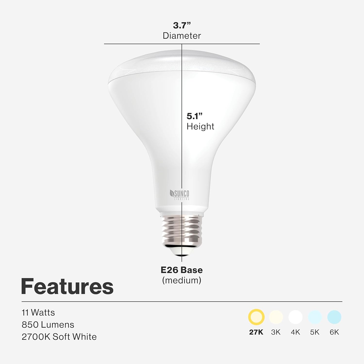 Super Brands Sunco Lighting 48 Pack BR30 LED Bulbs, Indoor Flood Lights 11W Equivalent 65W, 2700K Soft White, 850 LM, E26 Base, 25,000 Lifetime Hours, Interior Dimmable Recessed Can Light Bulbs - UL & Energy Star Best Promo Sunco Lighting 48 Pack BR30 LED Bulbs, Indoor Flood Lights 11W Equivalent 65W, 2700K Soft White, 850 LM, E26 Base, 25,000 Lifetime Hours, Interior Dimmable Recessed Can Light Bulbs - UL & Energy Star