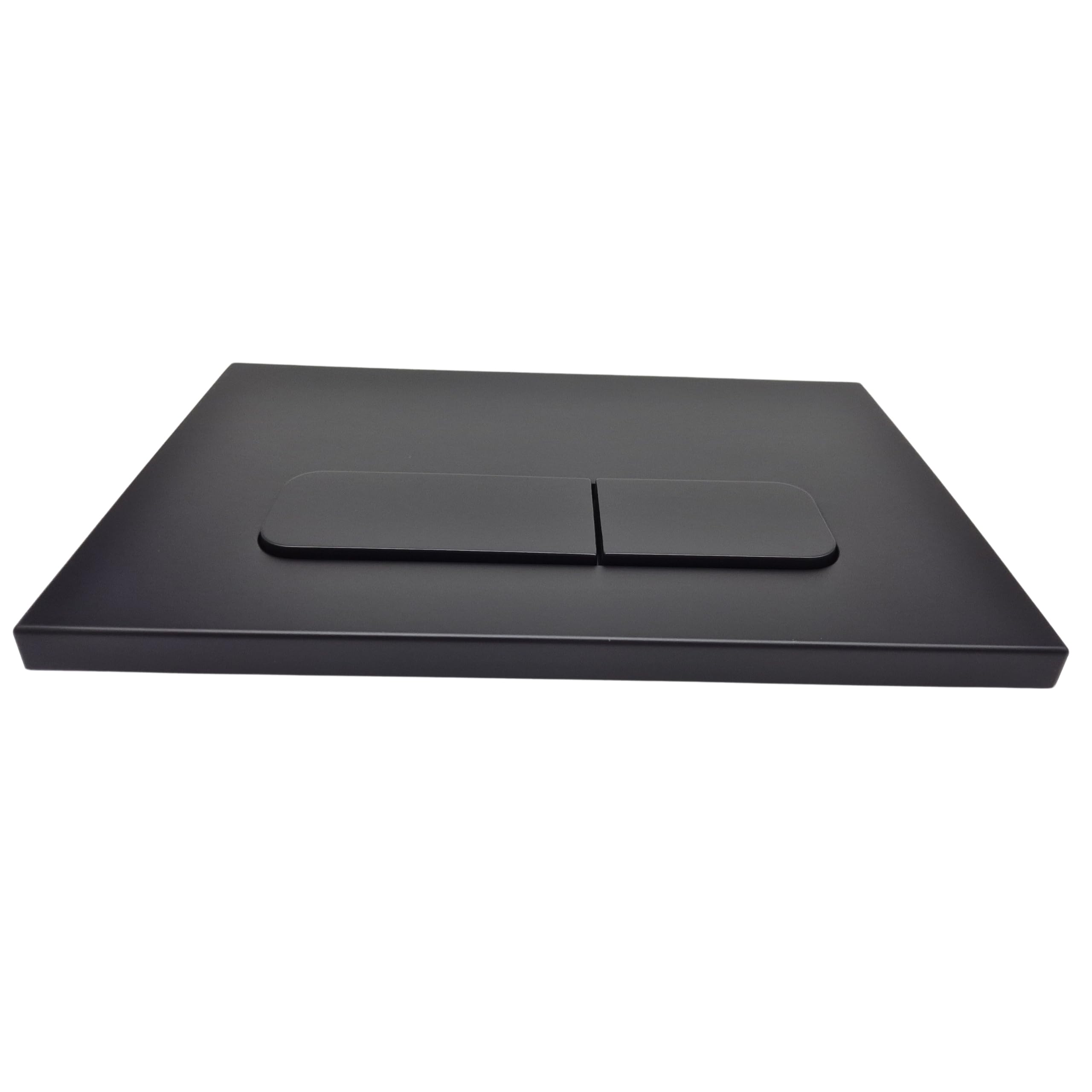 AquaUno Placca di comando WC LINE BLACK compatibile con Geberit Sigma, 24,5 x 16,5 cm, Nero opaco, Plastica, 2-Mengen-Spülung, pronto per il montaggio