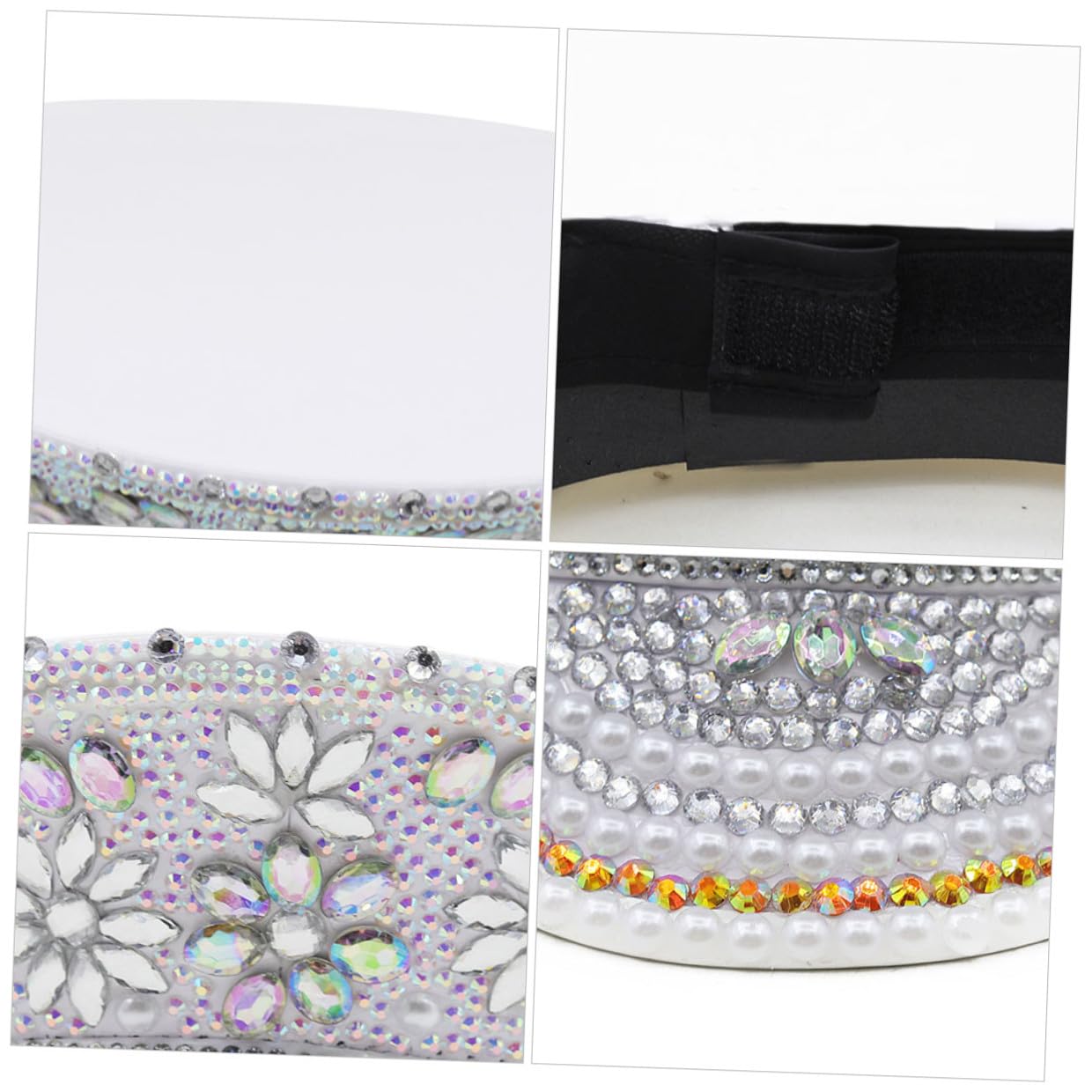 Sosoport Sombrero de Novia Gemas de Imitación Talla Única Ajustable Sombrero de Capitán para Despedida de Soltera y Boda Accesorios para Fiesta y Fotografía Obsequio para Novia
