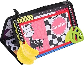 Toyvian 1 Conjunto De Livro De Pano Com Espelho Distorcido Livro De Pano Para Bebê Livro De Desenvolvimento De Bebê Livro De Pano Para Criança Livro De Mordedor Livro De Pano