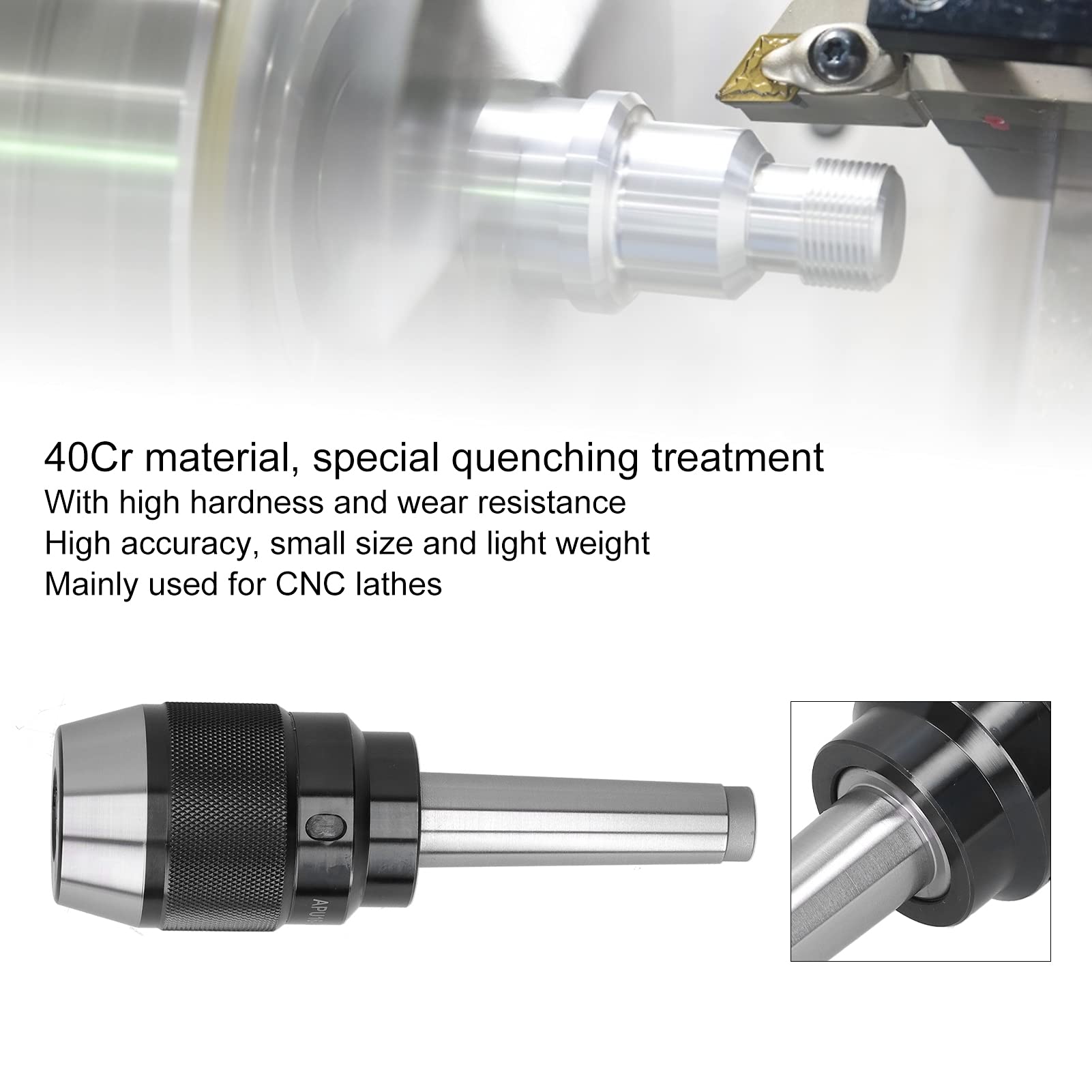 FTVOGUE Bezkluczykowy Uchwyt Wiertarski Integralny, 1-13 Mm 40Cr CNC