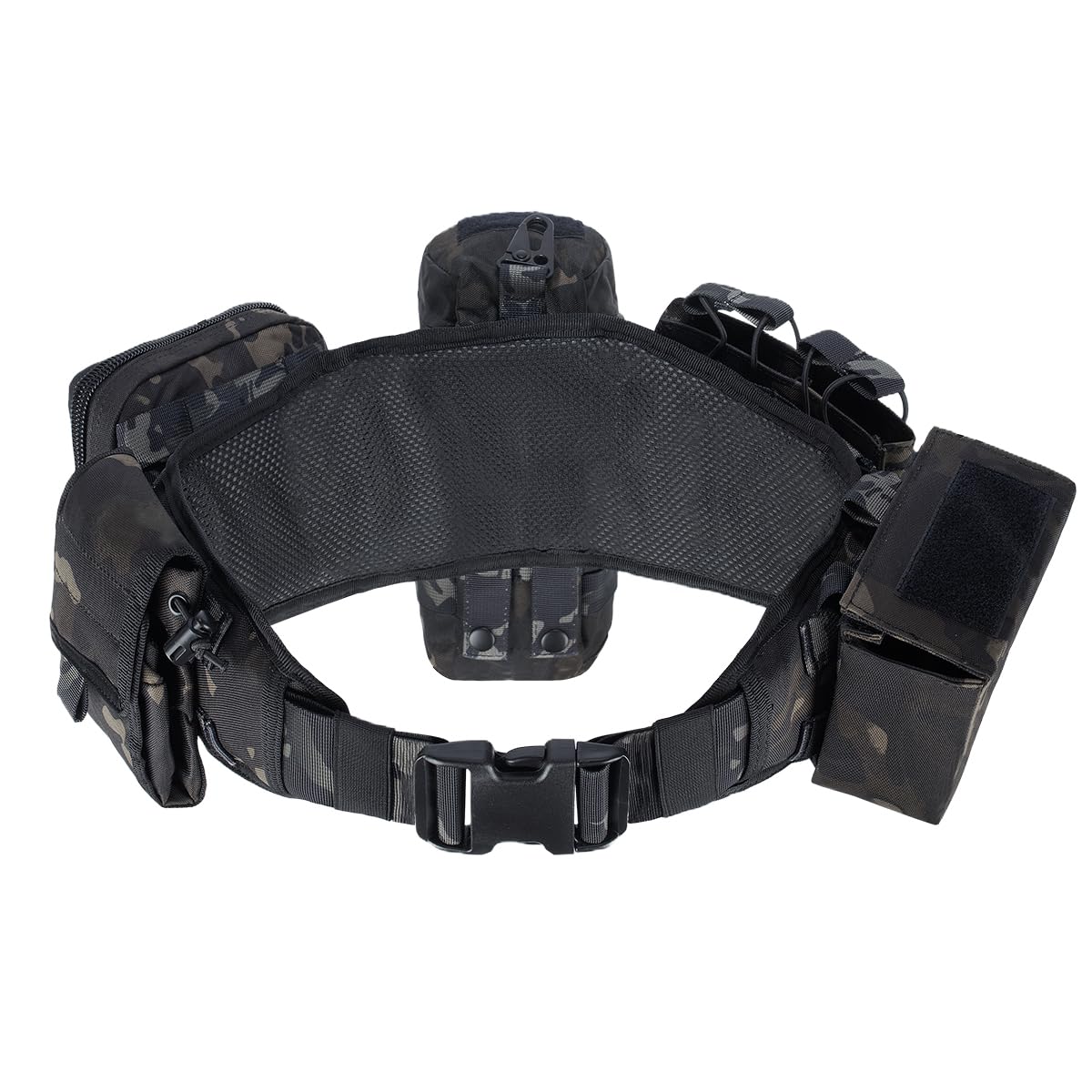 Lixada Cintura Tattica Con Tasche | Regolabile 80-105 Cm | Per Polizia, Sicurezza, Cosplay | Nero - Foto 3