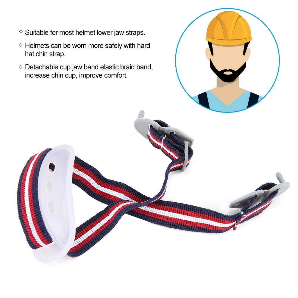 Mentonière De Sécurité Pour Casque - Sangle élastique Blanche Détachable Pour Casque De Chantier