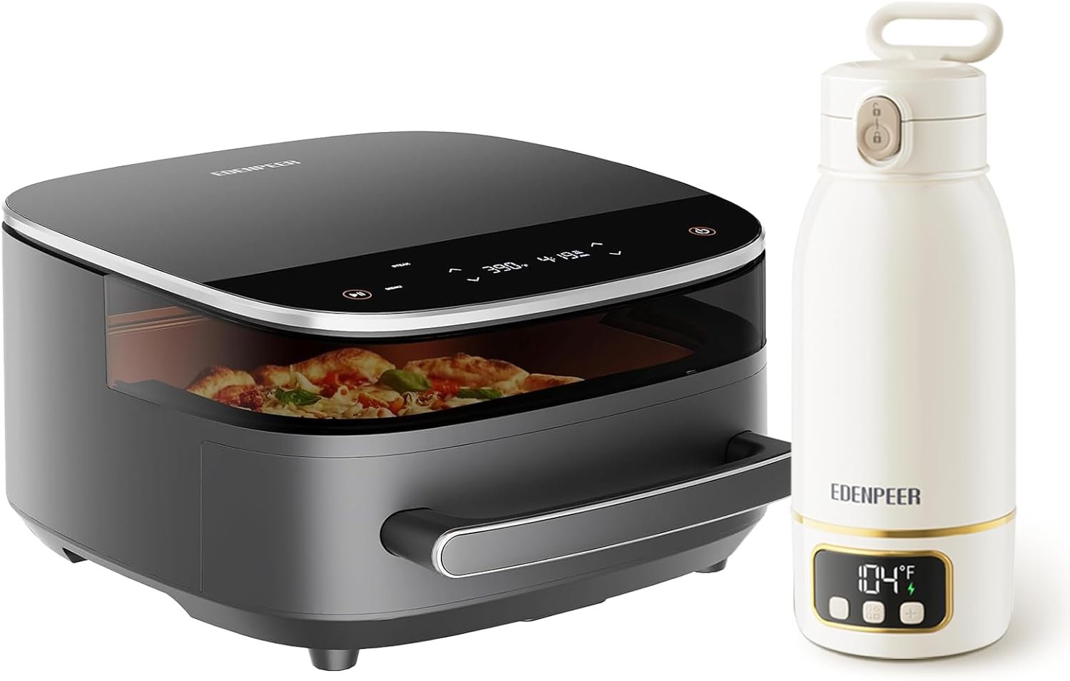 Extra Large Air Fryer,11-in-1 6 QT 450F Air Fryer with Superior Airflow, Dual Heat Source Technology,Portable Bottle Warmer for Travel, Formula Warmer On The Go - Image 1 of 9