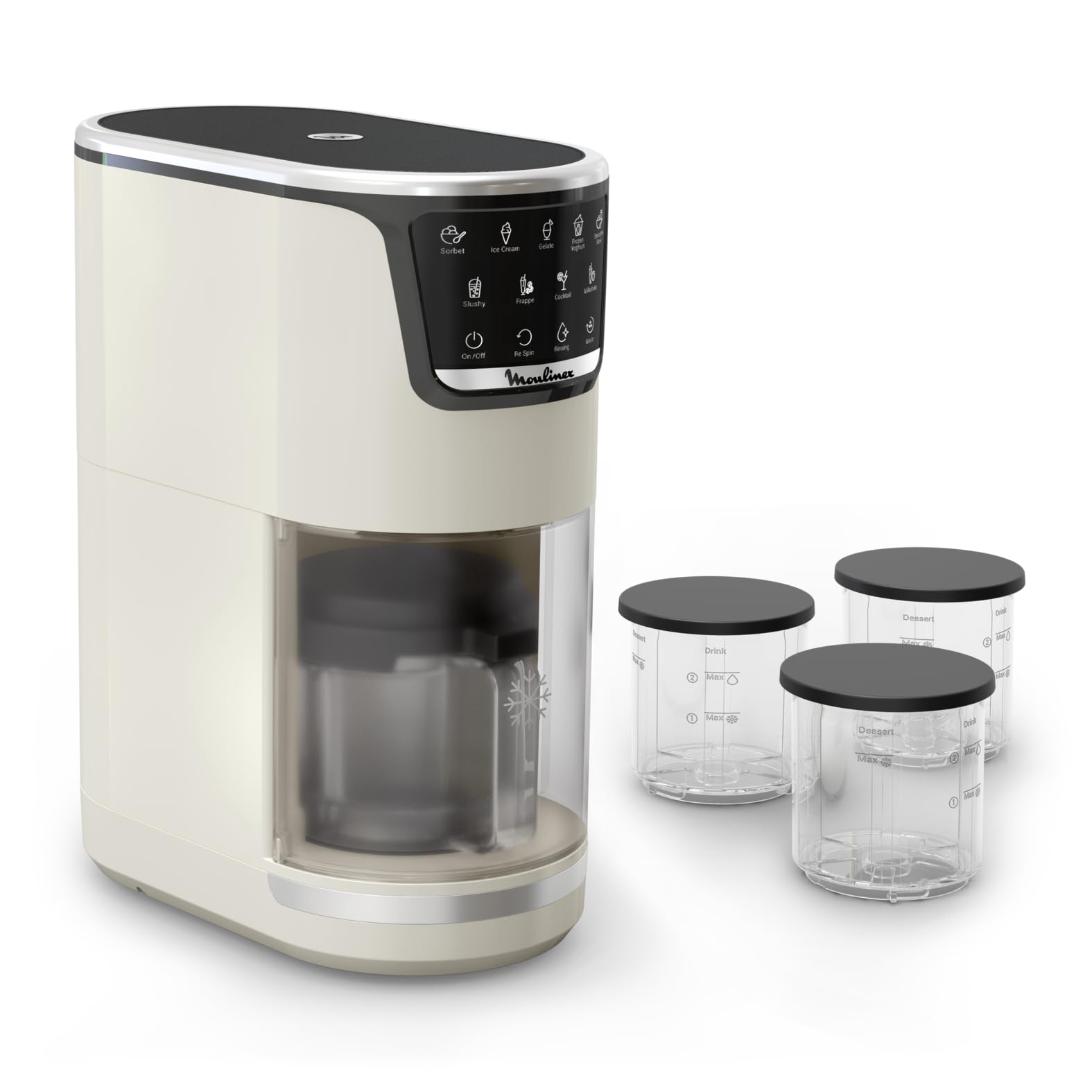 Moulinex Dolci Sorbetière 10 programmes en 1 Blanc