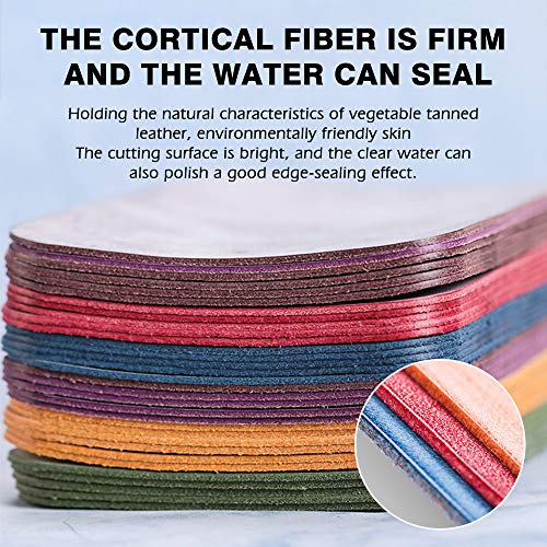 Wuta Fog Wax Cowhide Piece Colored Veg-Tanned Leather Material Wax Polishing Finished Durable & Vintage Diy Genuine Leathercraft,Red 12 Inch X 12 Inch #TOP4