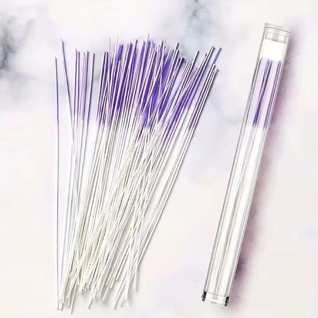 60pcs Cleaning Care Tool/Purple 60-Pack Removes Grime & Odors, Prevents Clogging Ear Canal Cleaning Cord/Unisex, Purple