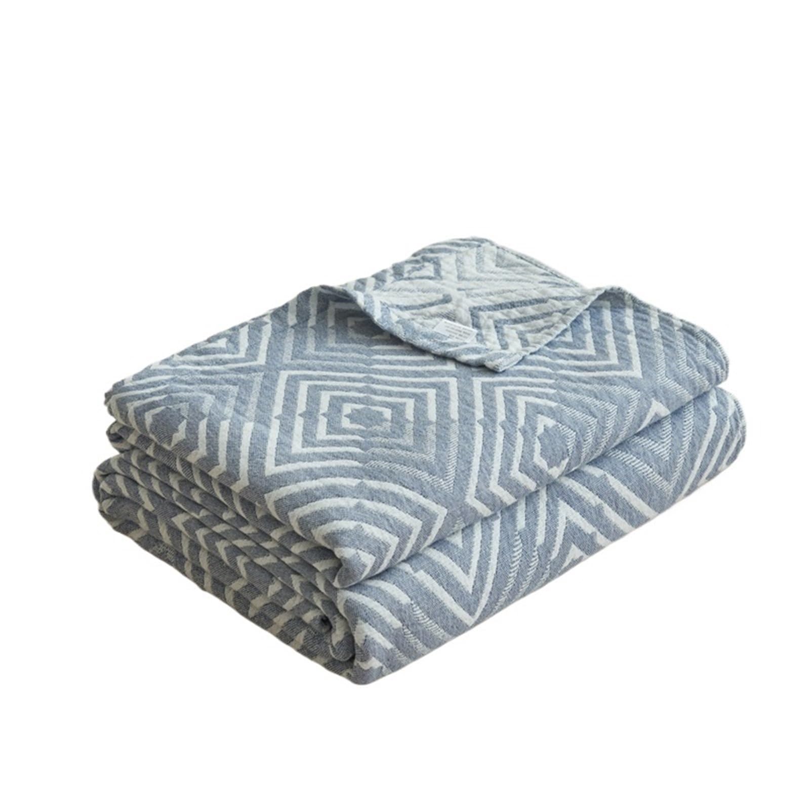 Breathable Cotton Muslin Cooling Blanket, Multicolor, Multiple Sizes(Color6,150x200cm 1pcs)