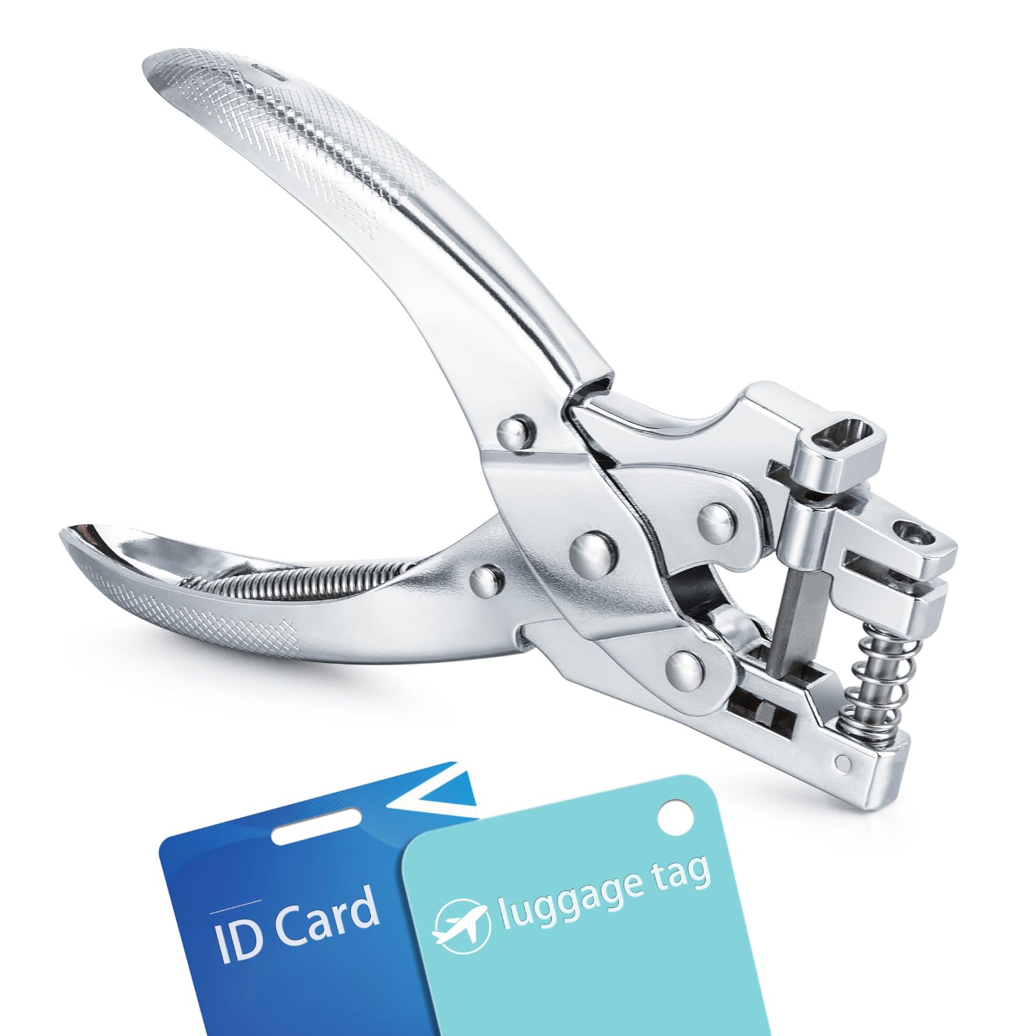 Photo 1 of 2 in 1 Badge Slot Hole Punch for ID Card: WINLION Handheld Card Puncher Suitable for PVC Material, Business Cards,Paper,Luggage Tags and Cardstock(3/16" Round Hole &1/8"×1/2" Slot Hole in one)