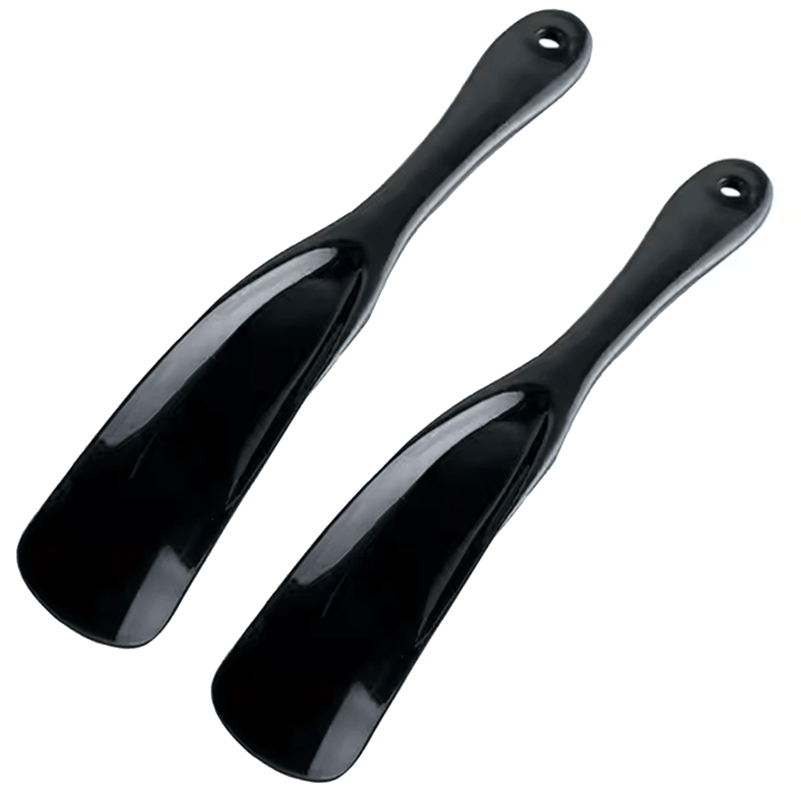 Mr. Carve Premium 7 Inch Plastic Shoe Horn - Lightweight and Durable Slipon Aid | Black- Pack of 2