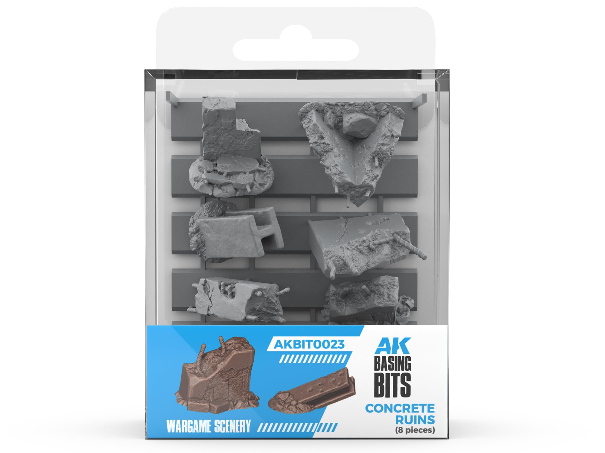 Ak Interactive Ak Resin Akbit0023 Concrete Ruins (8Pcs)