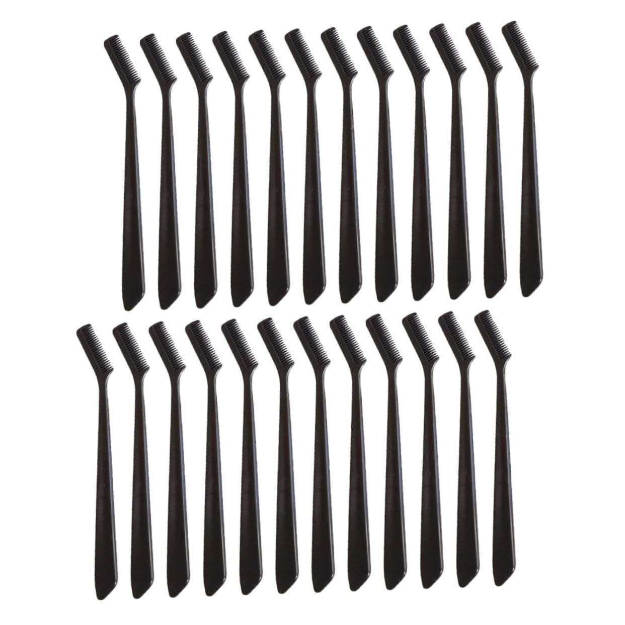 Baluue Eyebrow Brush Set 30pcs Small Eyelash Combs for Home Salon Non-slip Grip Random