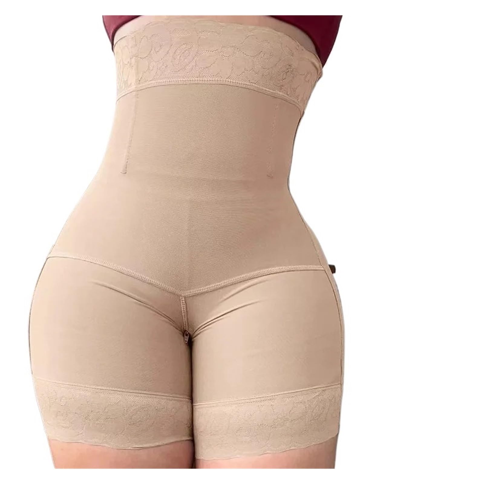 Braguitas Moldeadoras para Mujer Adelgazar Levantador de glúteos Control Panty Ropa Interior Pantalones Cortos Moldeador de Cuerpo Shapewear(Beige,L)