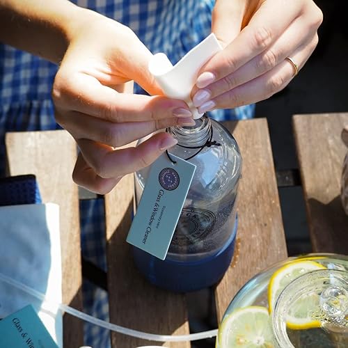 Miniatura 6 de Paquete de ventana: hojas de limpieza de ventanas + botella de vidrio reutilizable + paños profesionales para ventanas | Ahorra un 10%