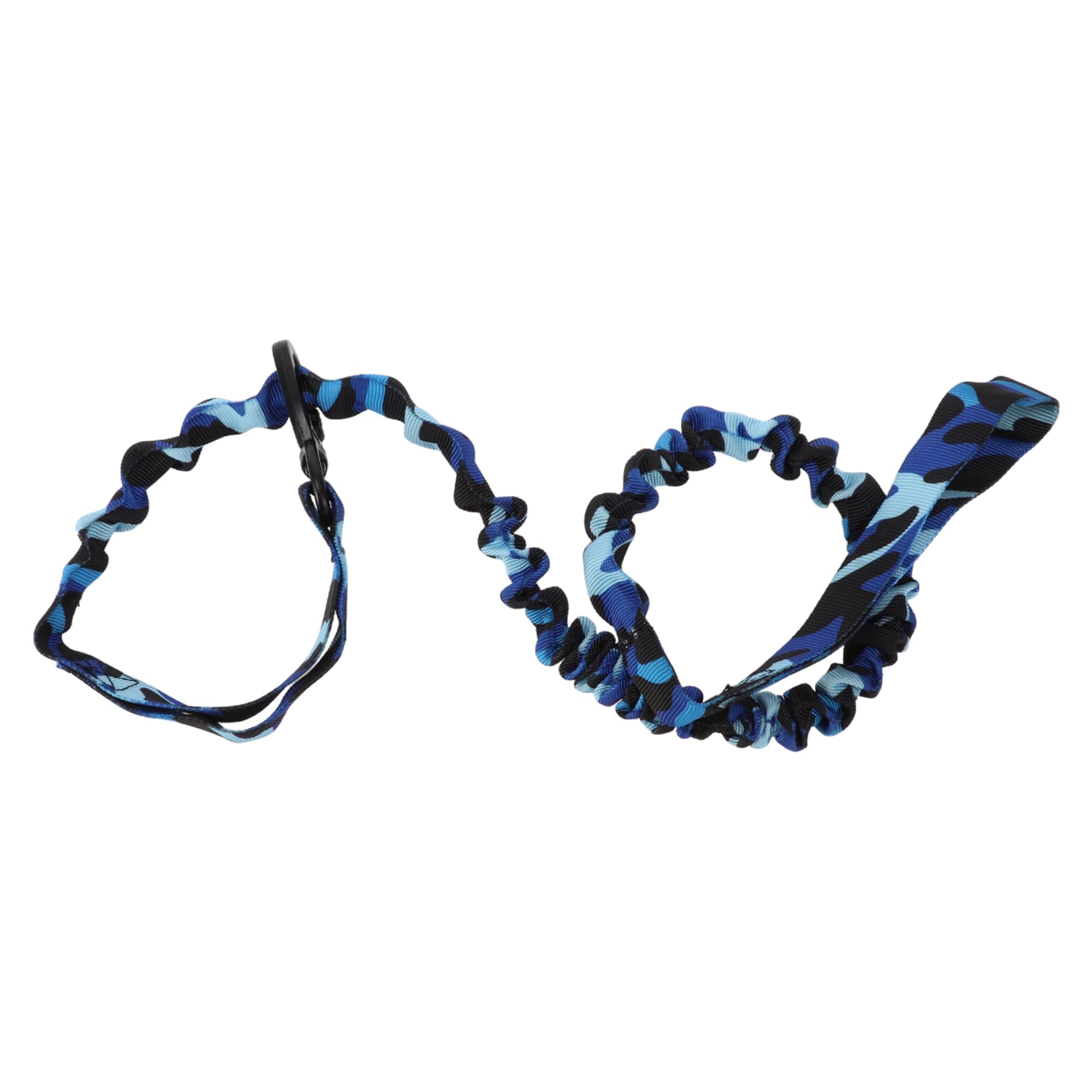 CAPASTEC Guinzaglio a Doppia Maniglia per Cani, Corda Elastico Nylon, Blu Nero Camouflage, Lunghezza 110-160cm