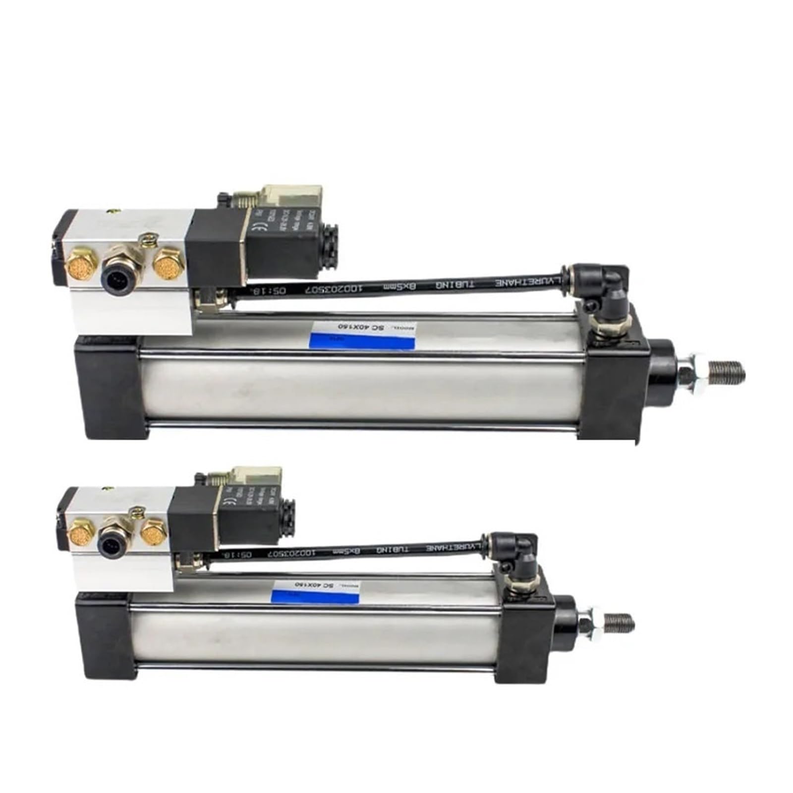 Pneumatic SC Standard Solenoid Valve Integrated Cylinder Bore 50mm Stroke 25-1000mm Air Cylinders Set Without Magnetic(Scf50x175,AC110V)