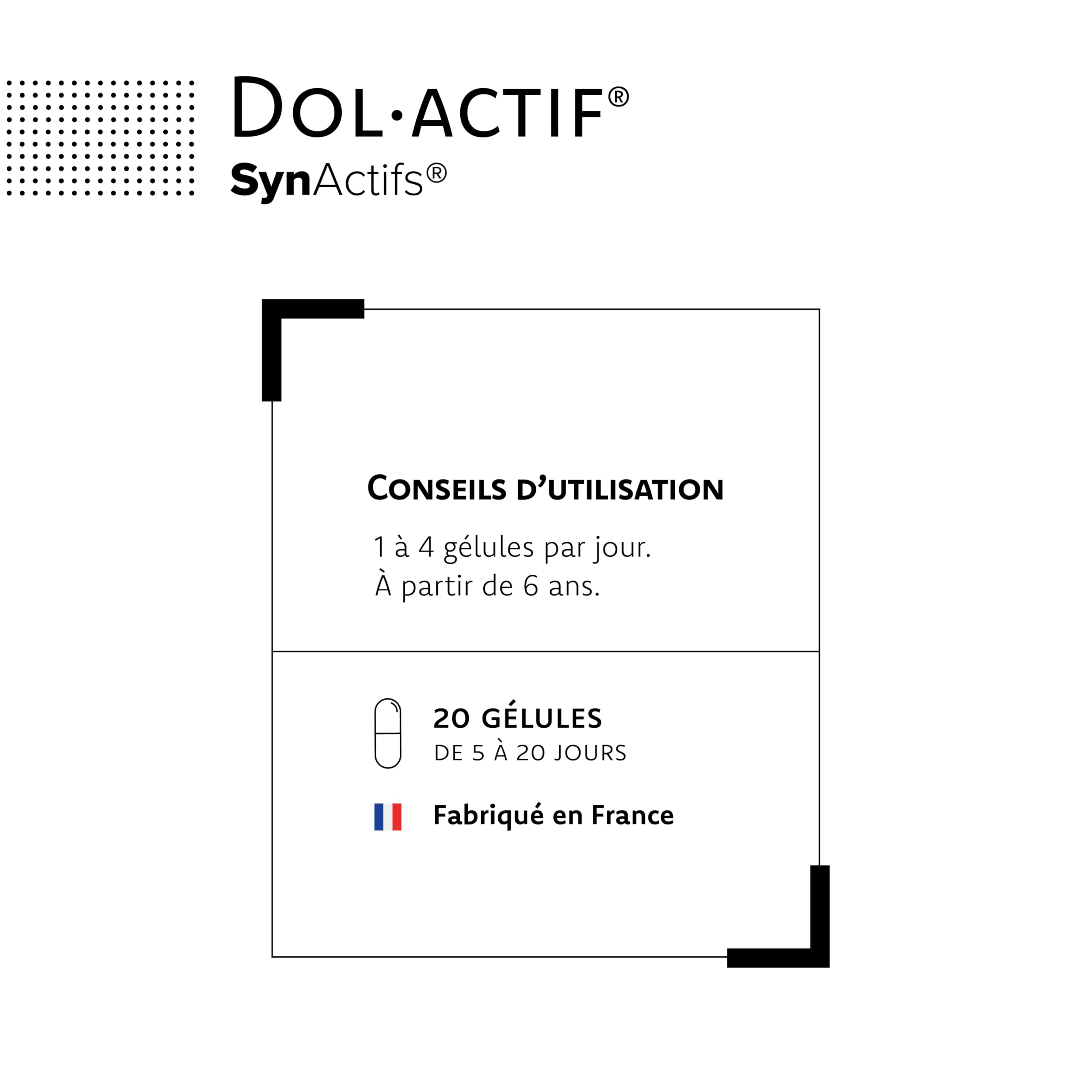 Dolactifs - Complément Alimentaire Anti Inflammatoire - Curcuma, PEA, Boswellia, Camomille - Aragan - 20 Gélules (Lot de 4)