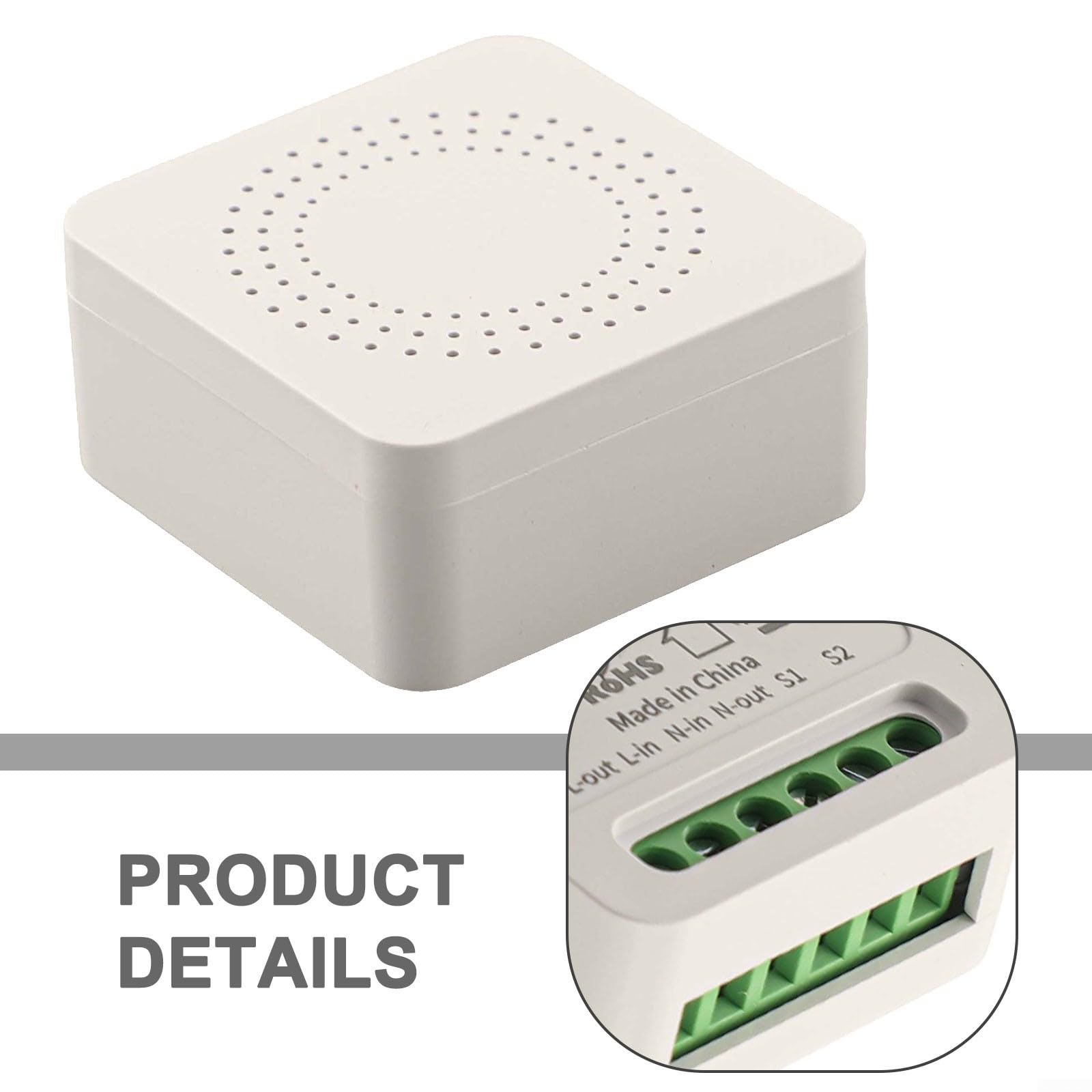 Interruptor Inteligente con conectividad WiFi para activación por Voz y Control de la iluminación (10 A)