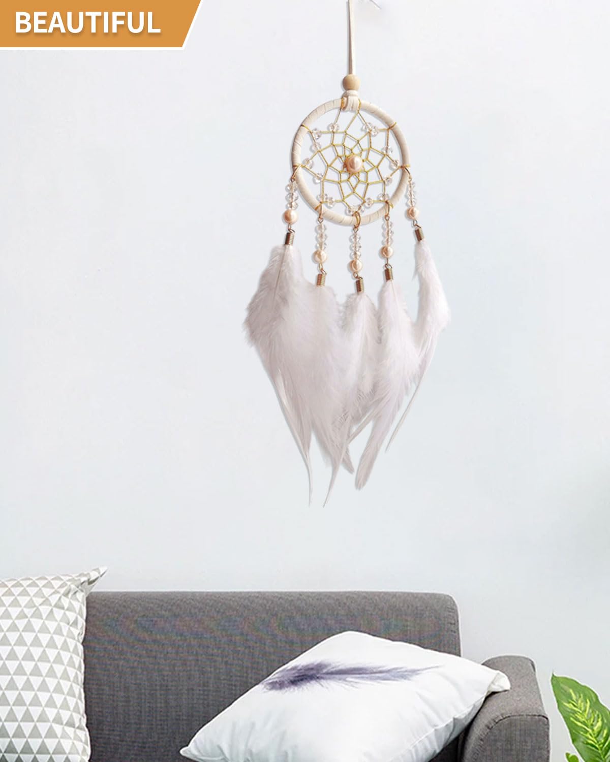 Atrapasueños, Adorno Atrapasueños De Plumas Hecho A Mano Para El Día De