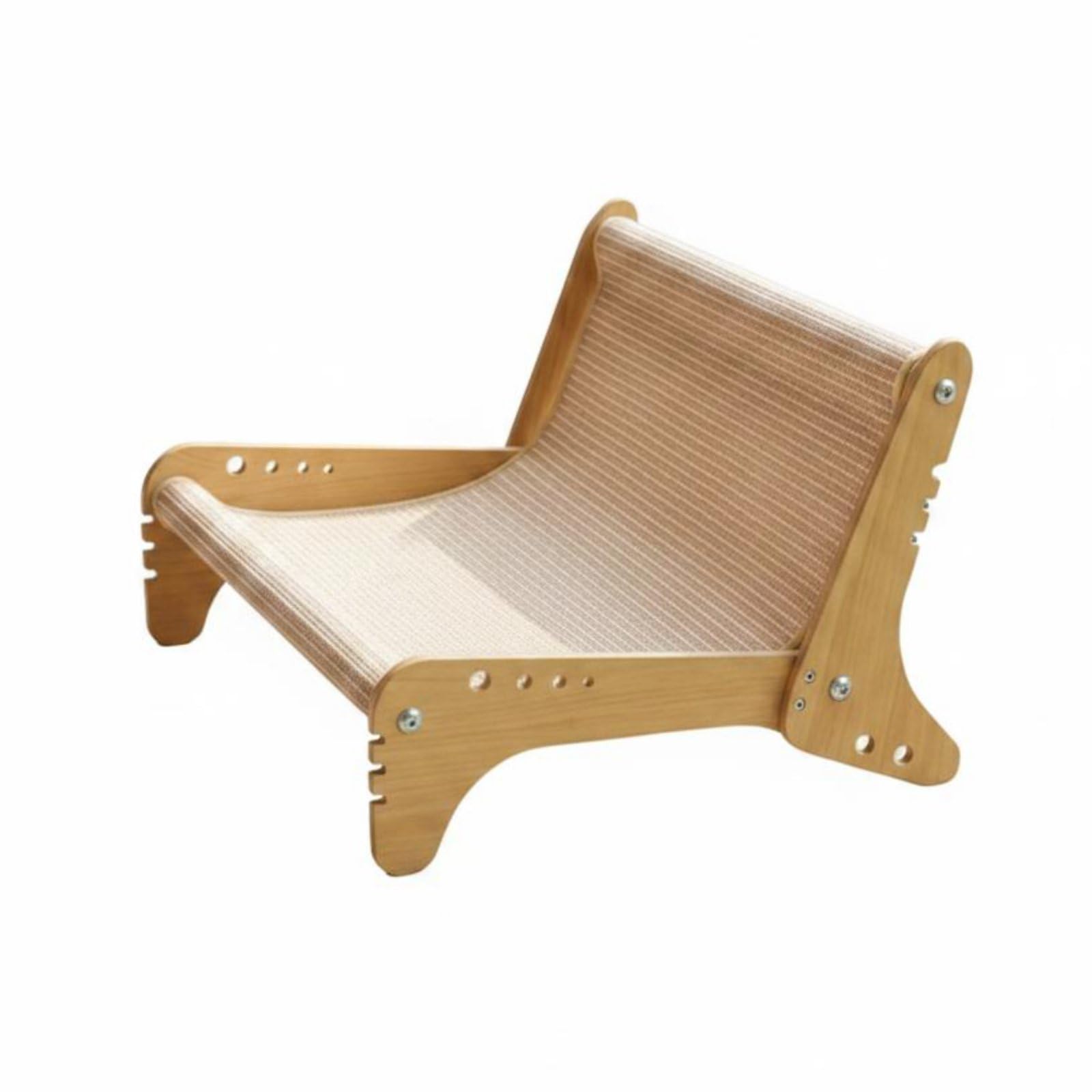 Harilla Kratzsofa Katze Katzenbett Katzenliege Kratzmöbel Möbelähnliche mit Stabiler Basis Und Komfort für Wohnung, 53.5 43.5 28cm, Holzrahmensofa Jute-Modell