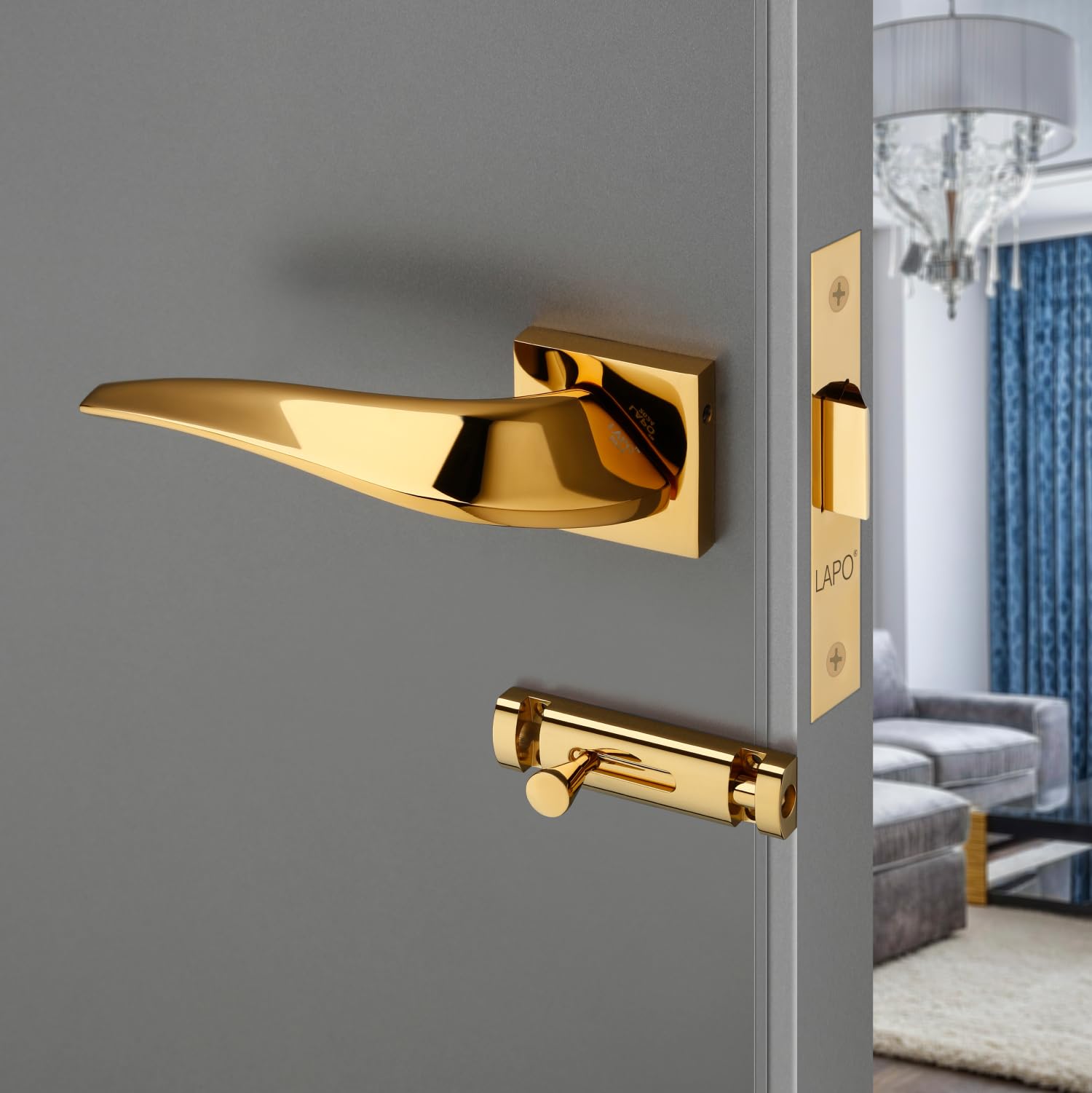 LAPO Antique Bathroom Door Lock - Keyless & Durable -11