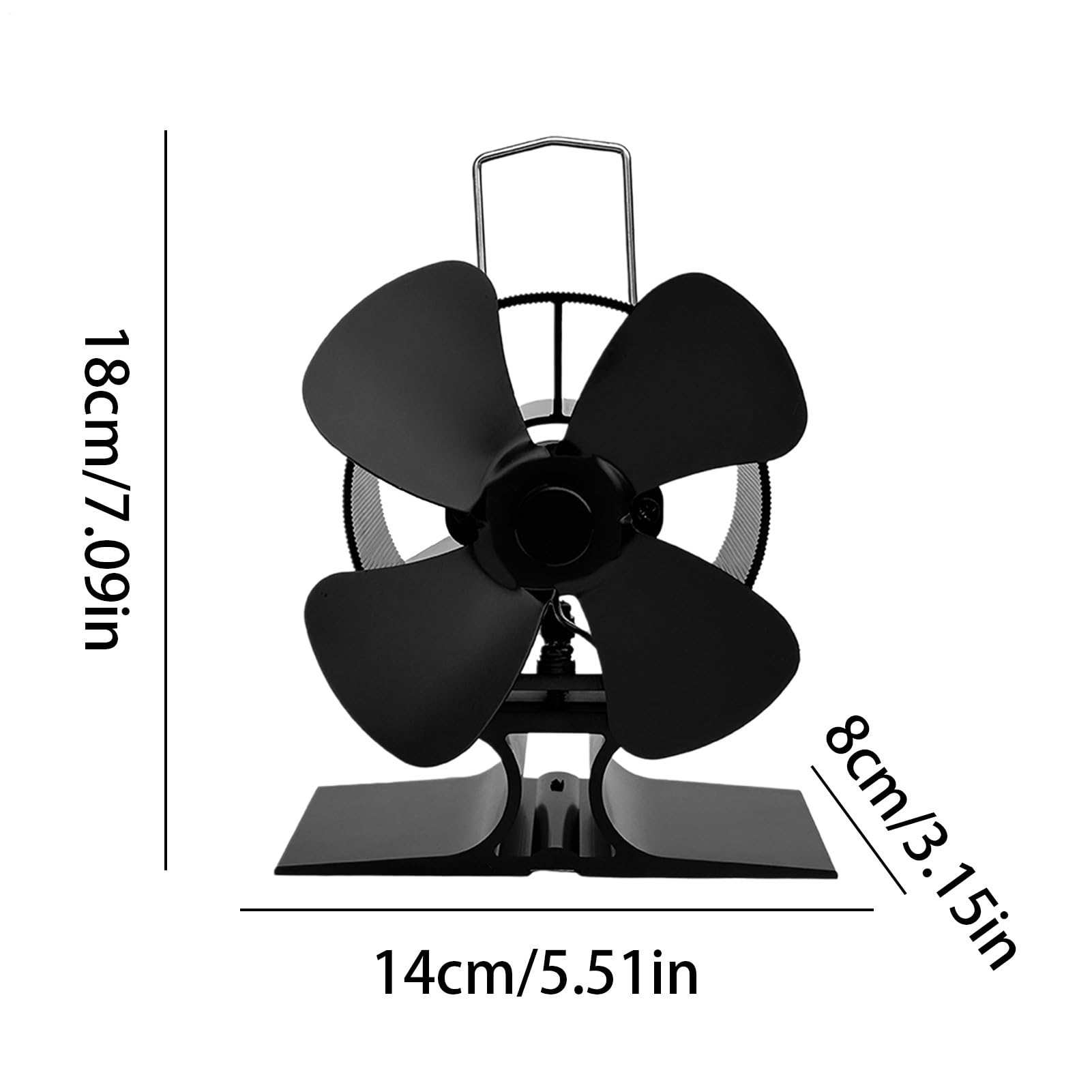Ventilatore per stufa a legna Ventola termica termoelettrica | Ventilatore per stufa a legna alimentato a calore, con copertura protettiva, per stufe a legna,