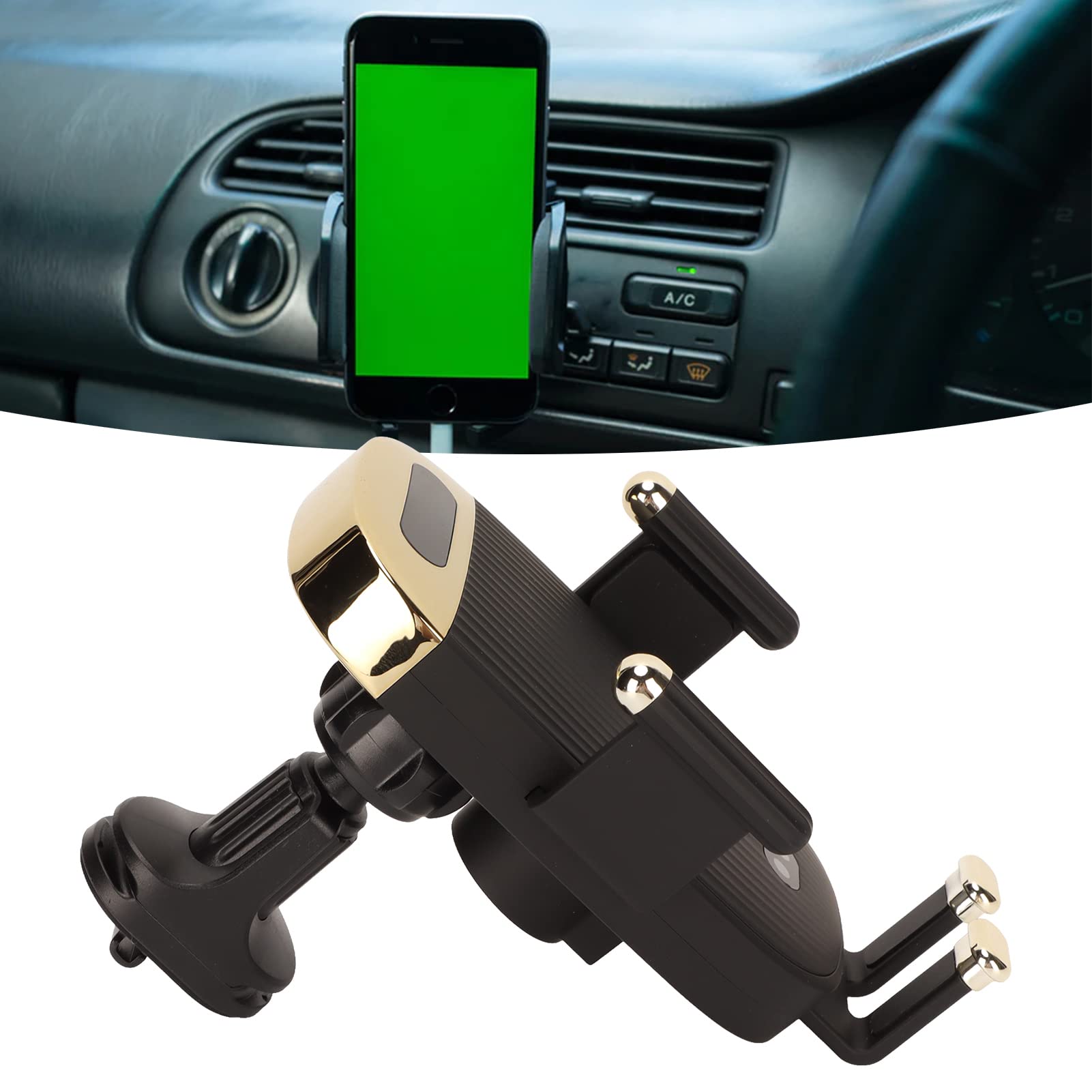 Caricabatteria per Auto Wireless, Supporto per Telefono a Ricarica Rapida da 15 W Caricabatterie per il Tuo Cellulare Supporto per Presa D'aria per Auto, per Rotazione a