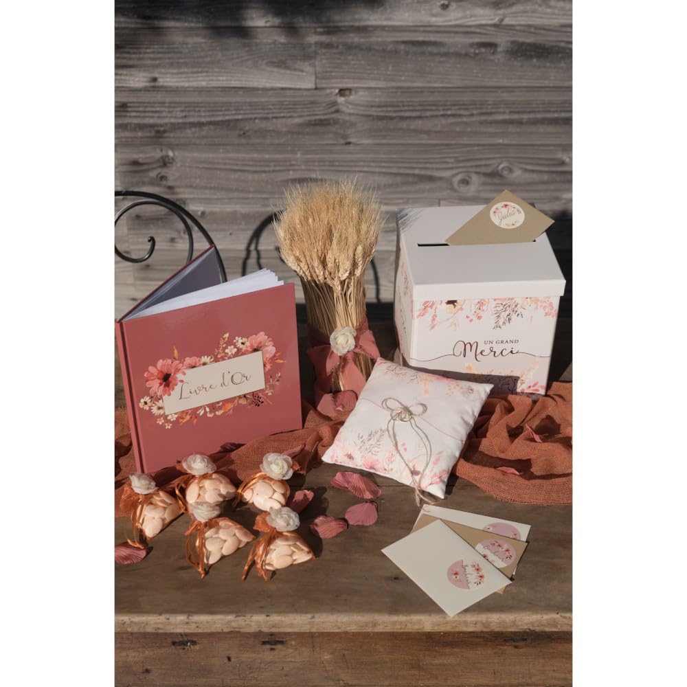 SANTEX 8494-26, Livre d'or Mariage Coeurs Naturel