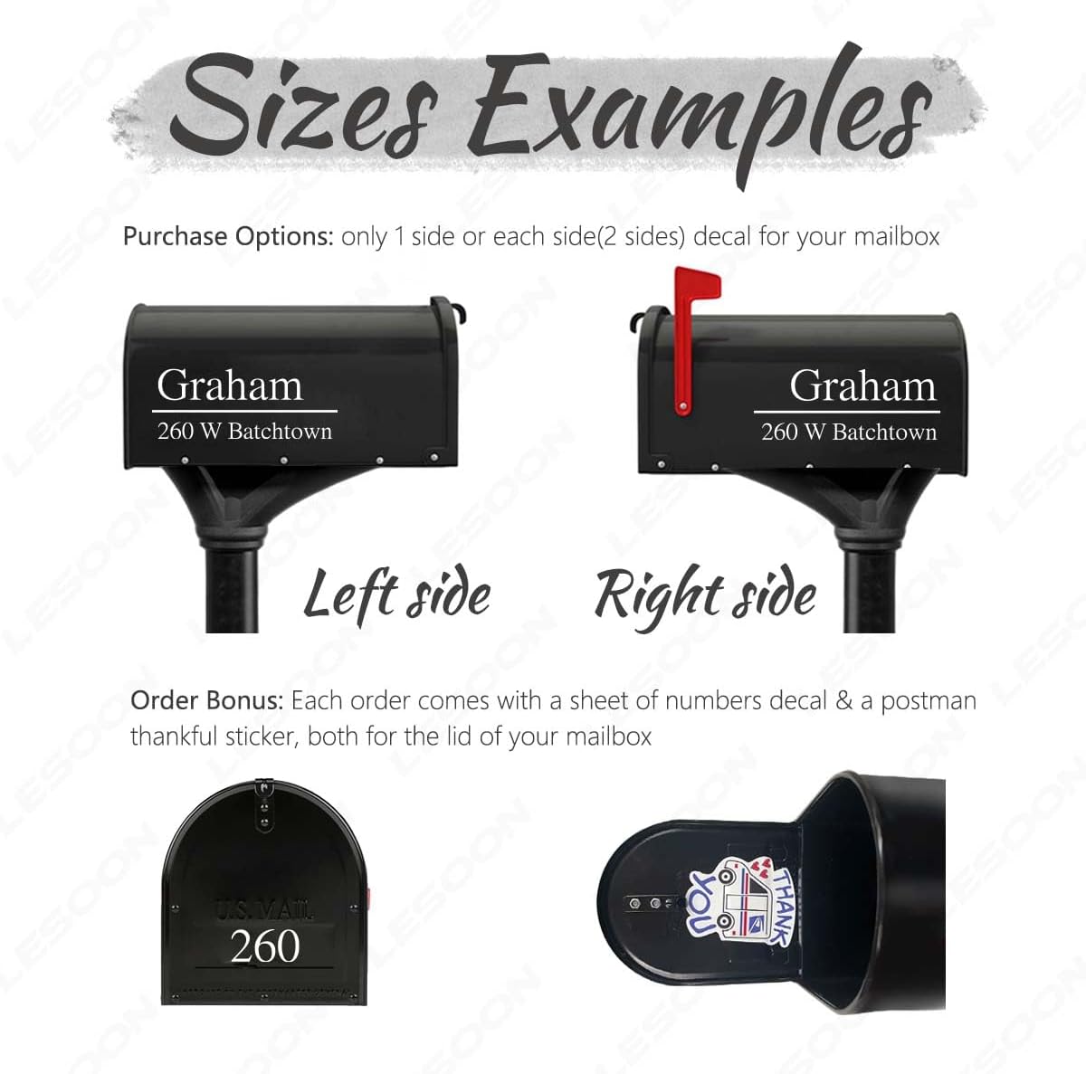 Custom Mailbox Numbers Mailbox Letters, Personalized Mailbox Decals, Address Label for Mailbox, Custom Mailbox Vinyl Stickers - CMN10