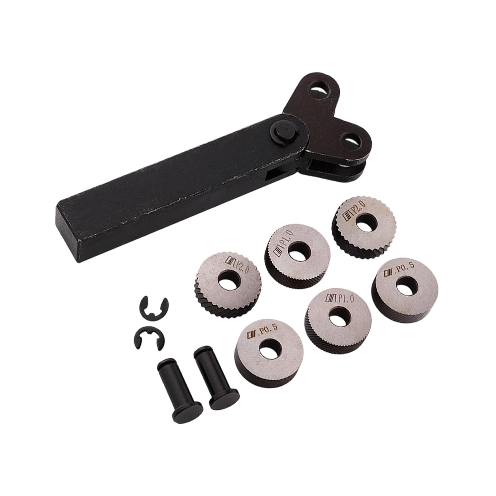 Cylindrical Grip Knurling Tool with Double Wheel Head, 96CR Steel Manual Metalworking Tool for Lathe Texturing and Repair Use Tasks Lathe Knurl Metal Texturing Hand Machinist Repair Workshop Grip